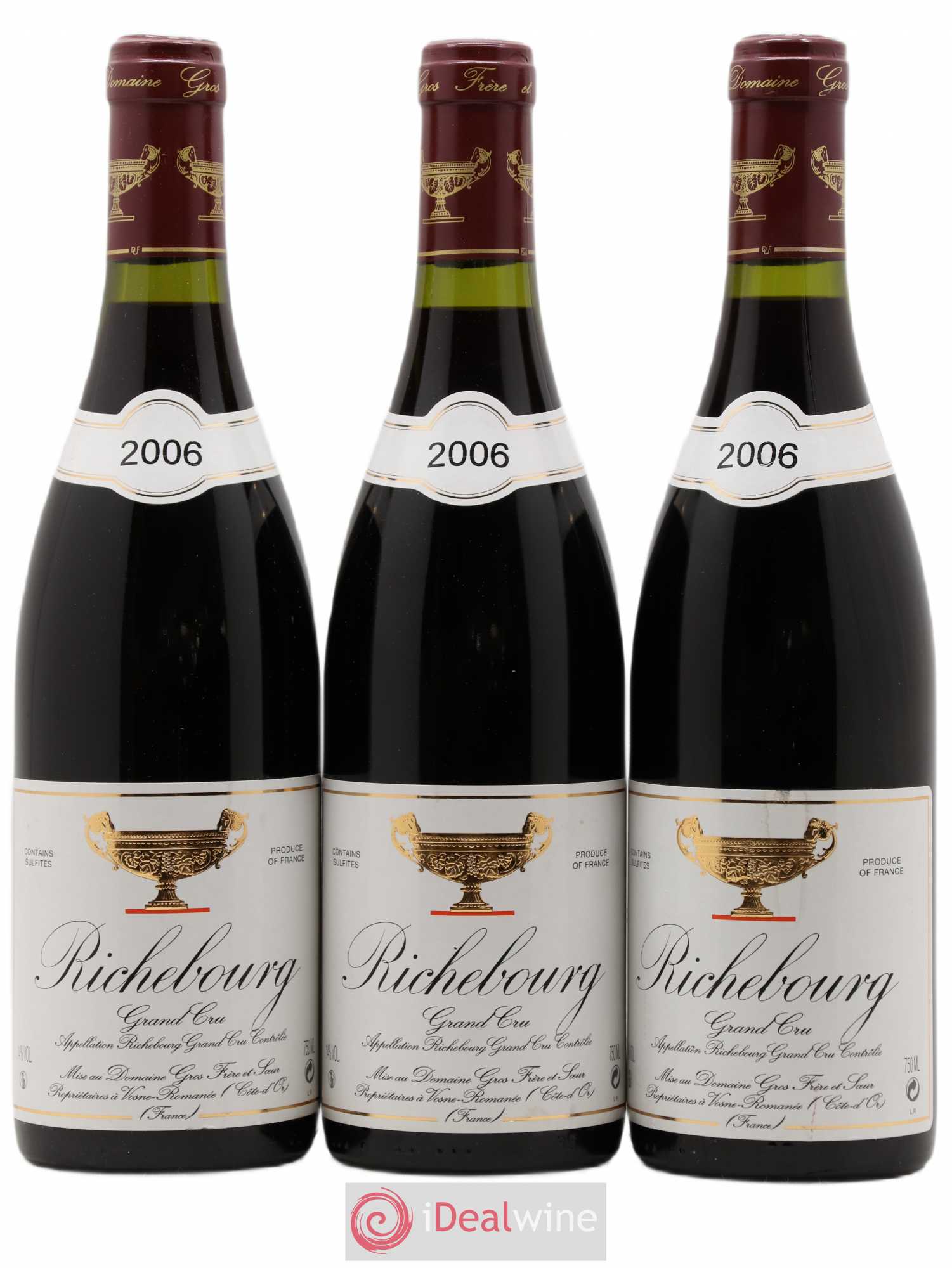 Richebourg Grand Cru Gros Frère & Soeur 2006 - Lot de 3 bouteilles - 0