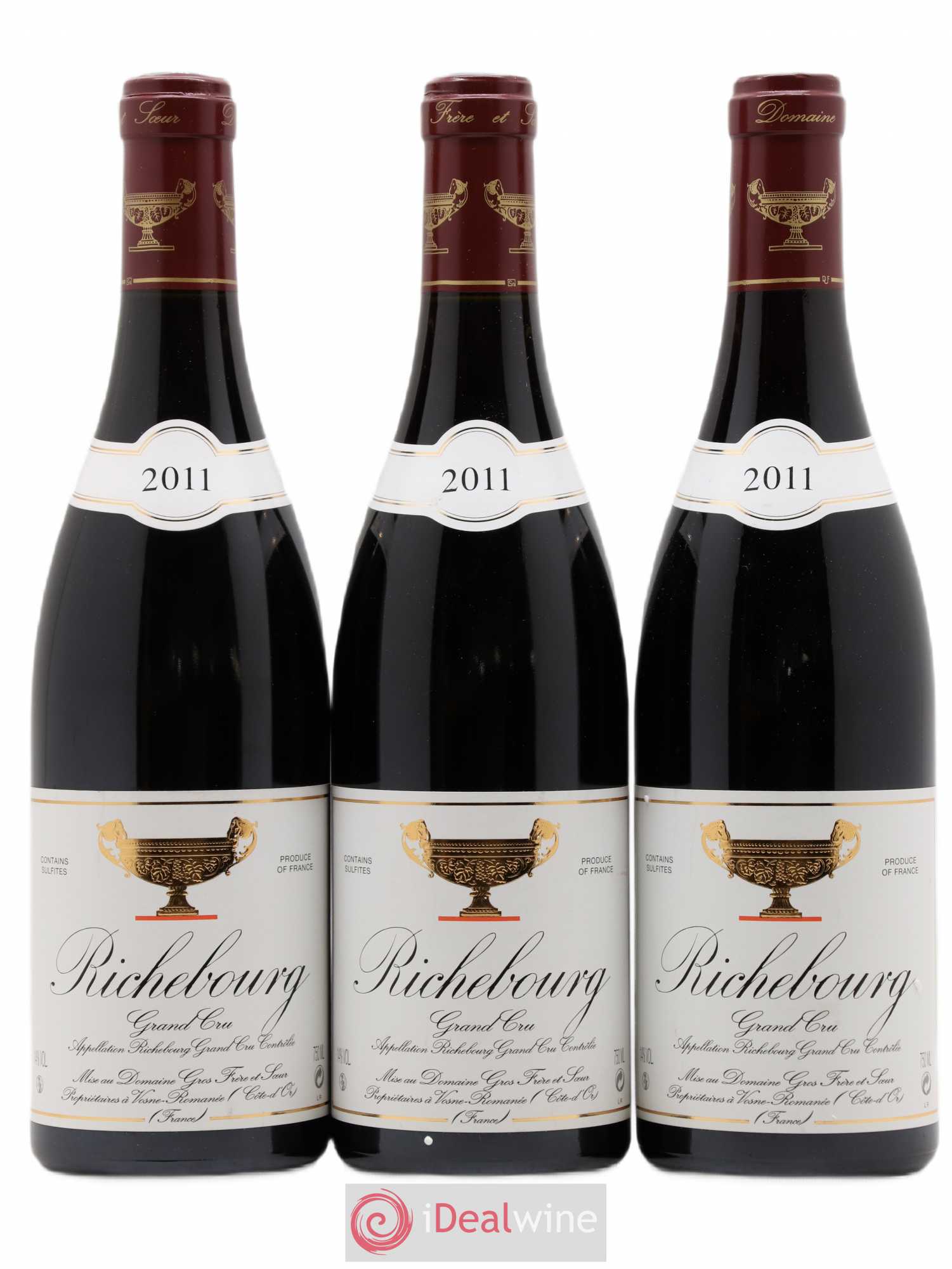 Richebourg Grand Cru Gros Frère & Soeur 2011 - Lot de 3 bouteilles - 0