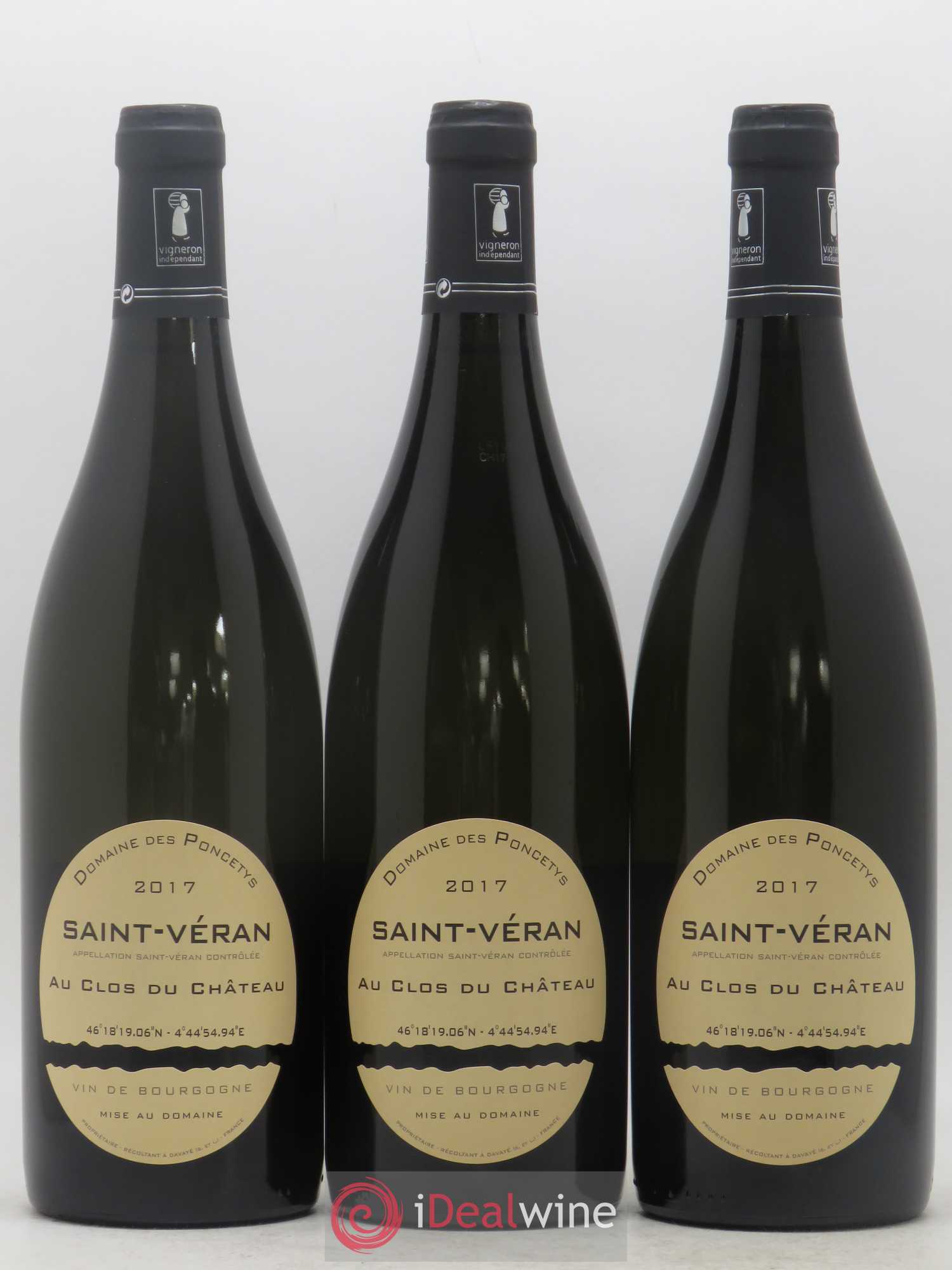 Saint-Véran Au Clos du Château Domaine des Poncetys 2017 - Posten von 6 Flaschen - 1