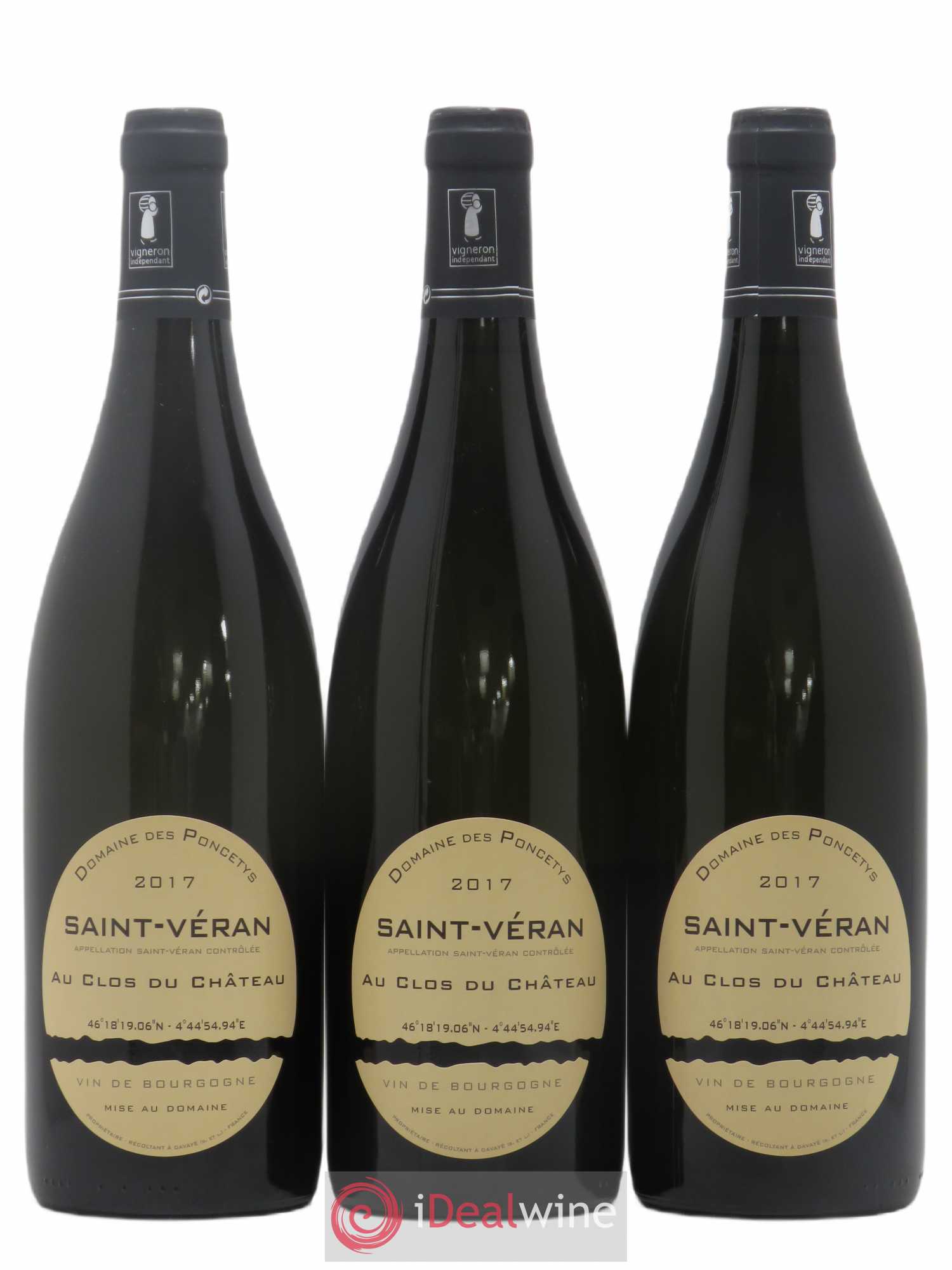 Saint-Véran Au Clos du Château Domaine des Poncetys 2017 - Posten von 3 Flaschen - 0
