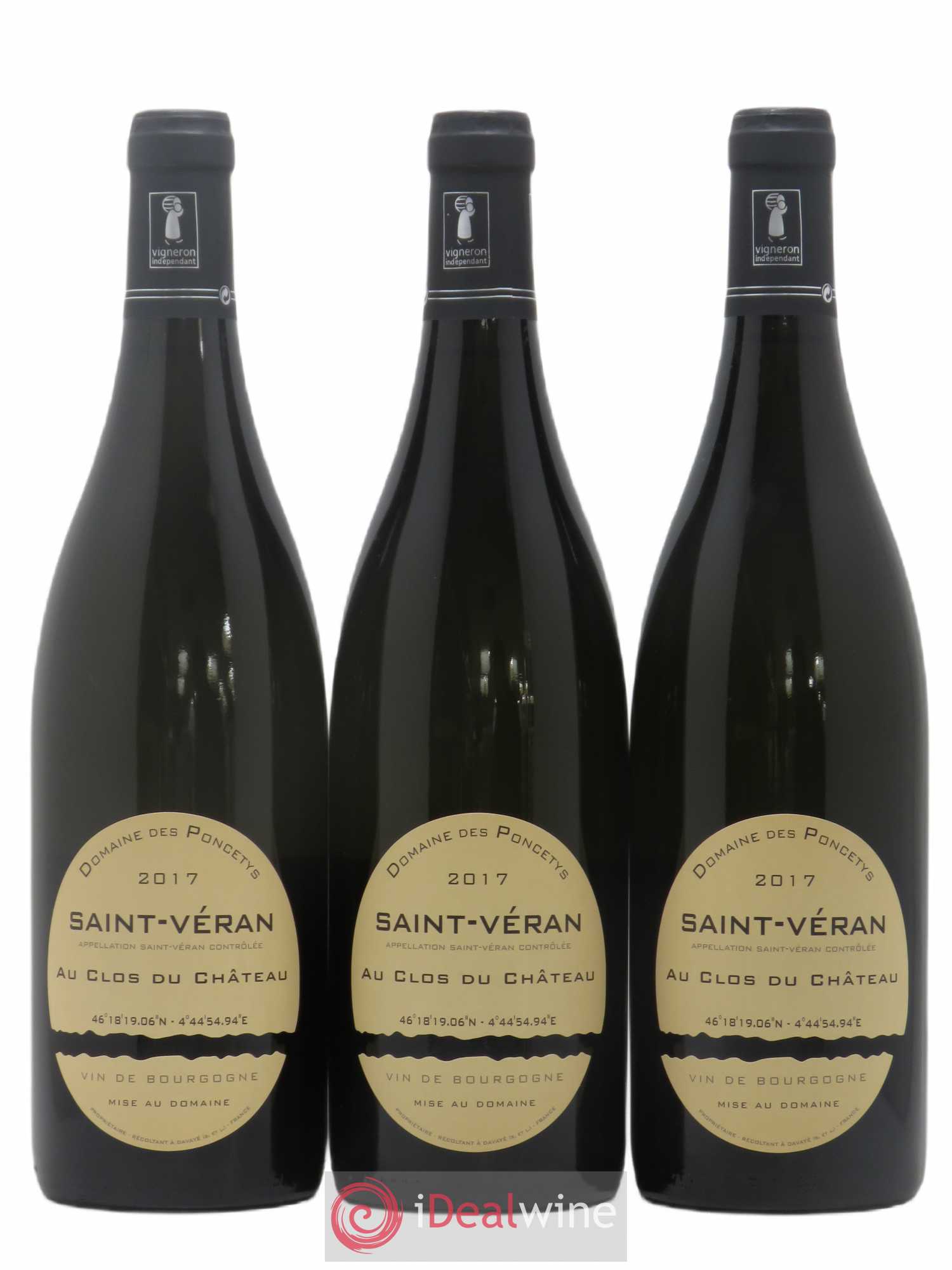 Saint-Véran Au Clos du Château Domaine des Poncetys 2017 - Posten von 3 Flaschen - 0