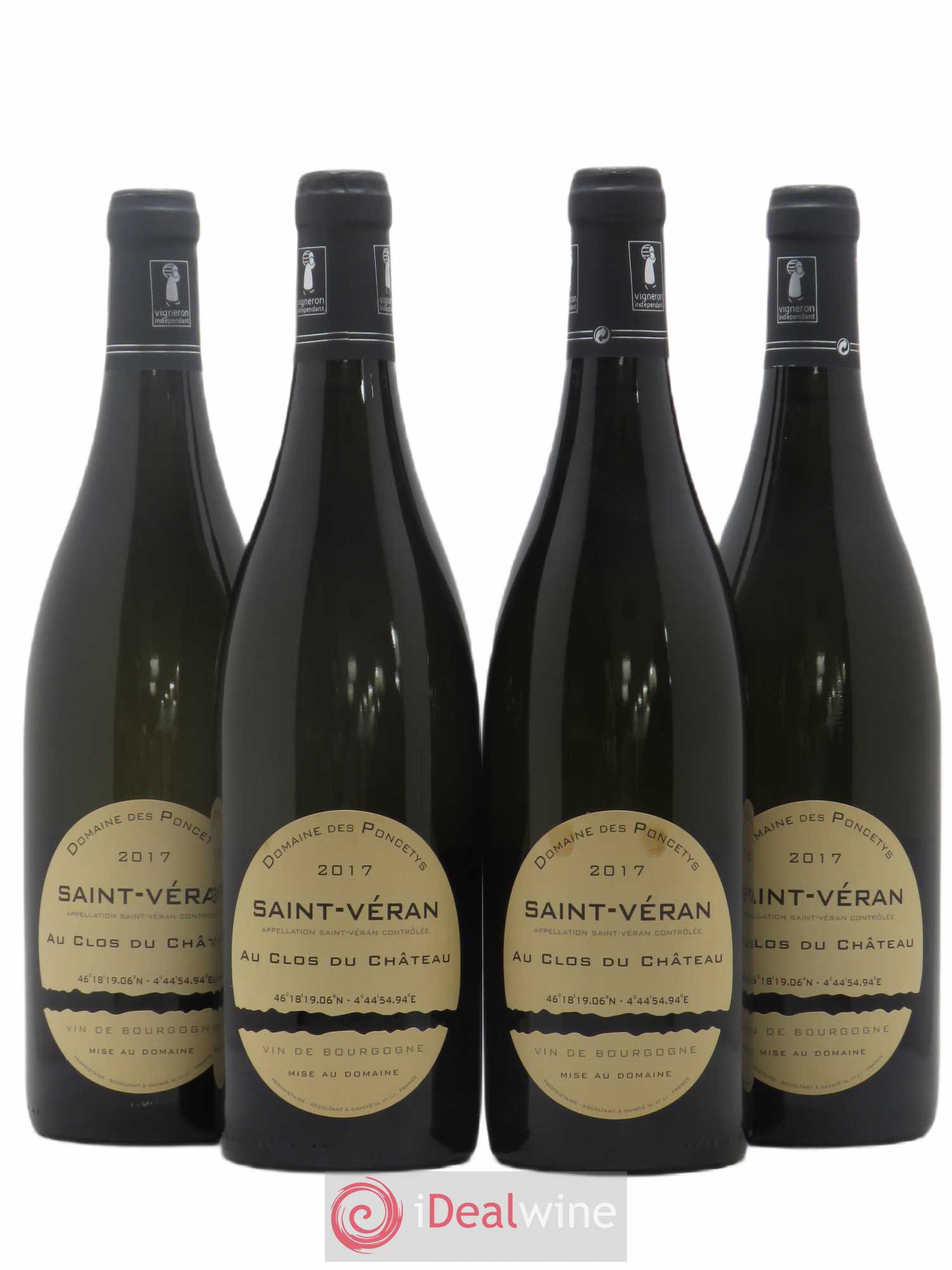 Saint-Véran Au Clos du Château Domaine des Poncetys 2017 - Posten von 4 Flaschen - 0
