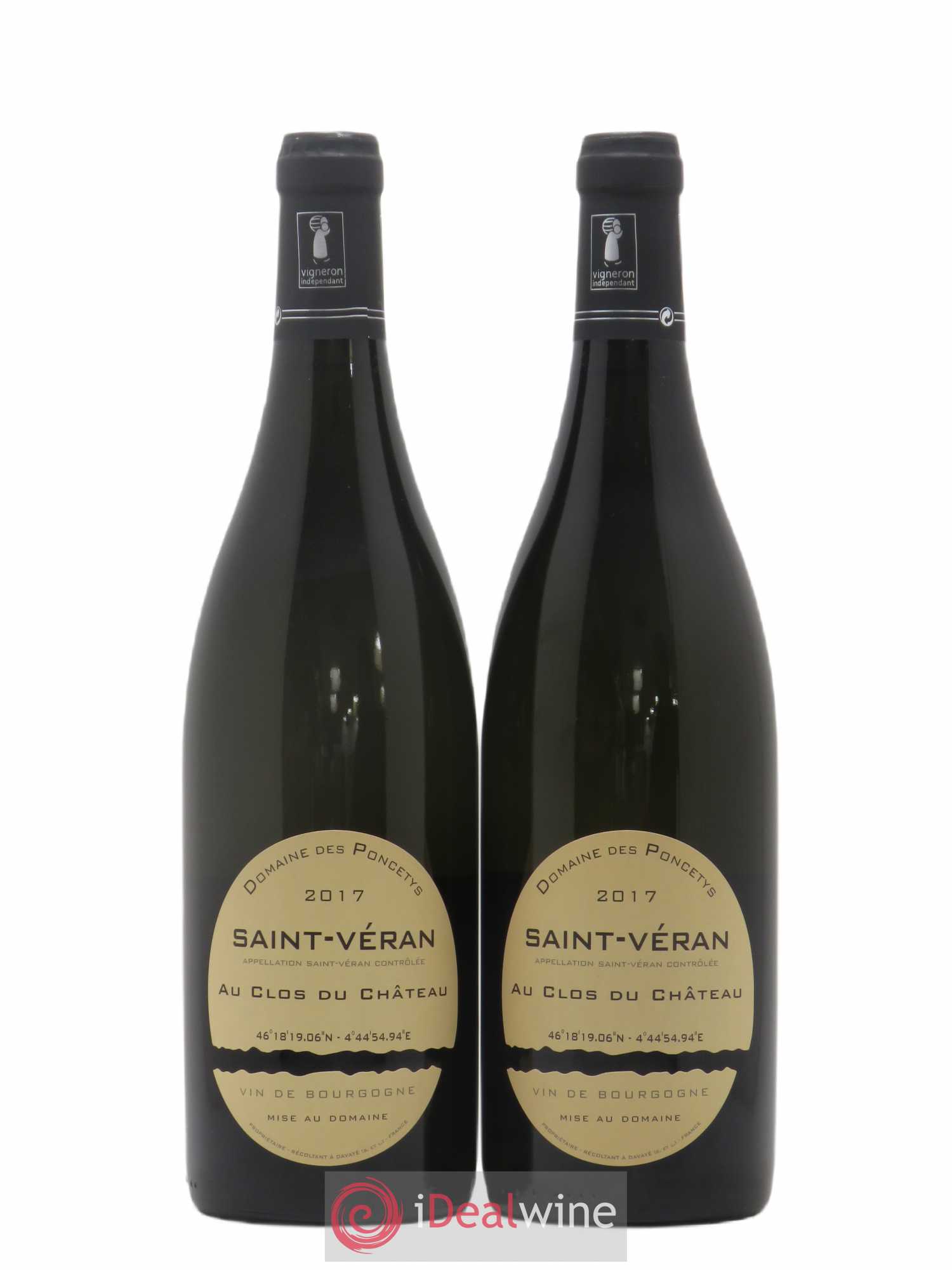 Saint-Véran Au Clos du Château Domaine des Poncetys 2017 - Posten von 2 Flaschen - 0