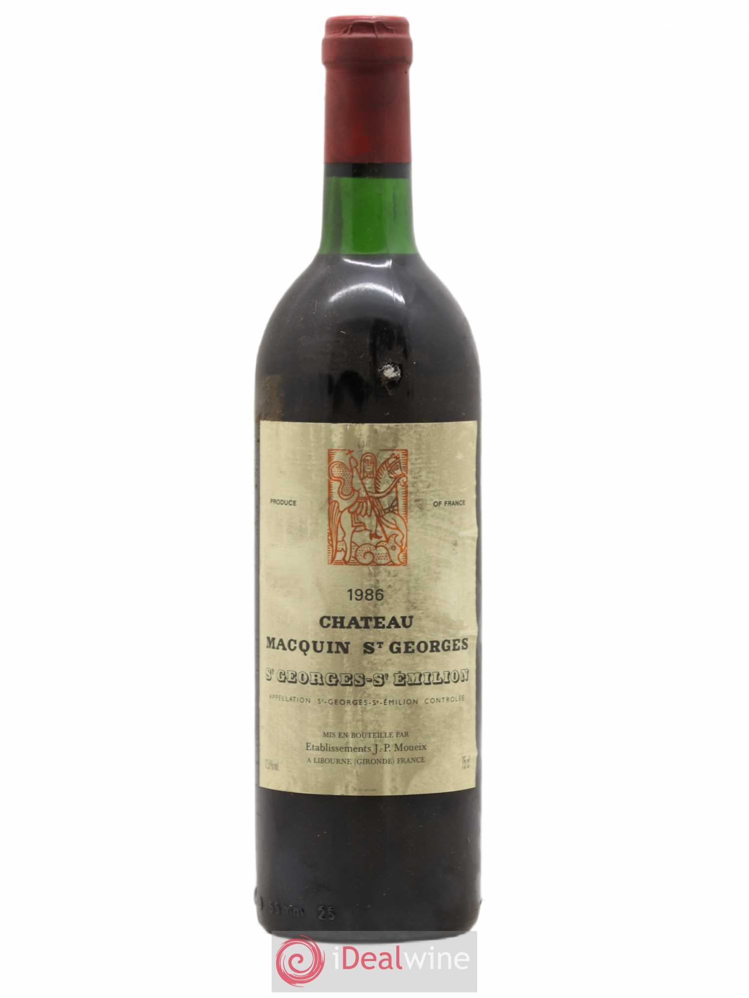 Saint-Georges-Saint-Émilion Château Macquin (sans prix de réserve) 1986 - Lot de 1 bouteille - 0