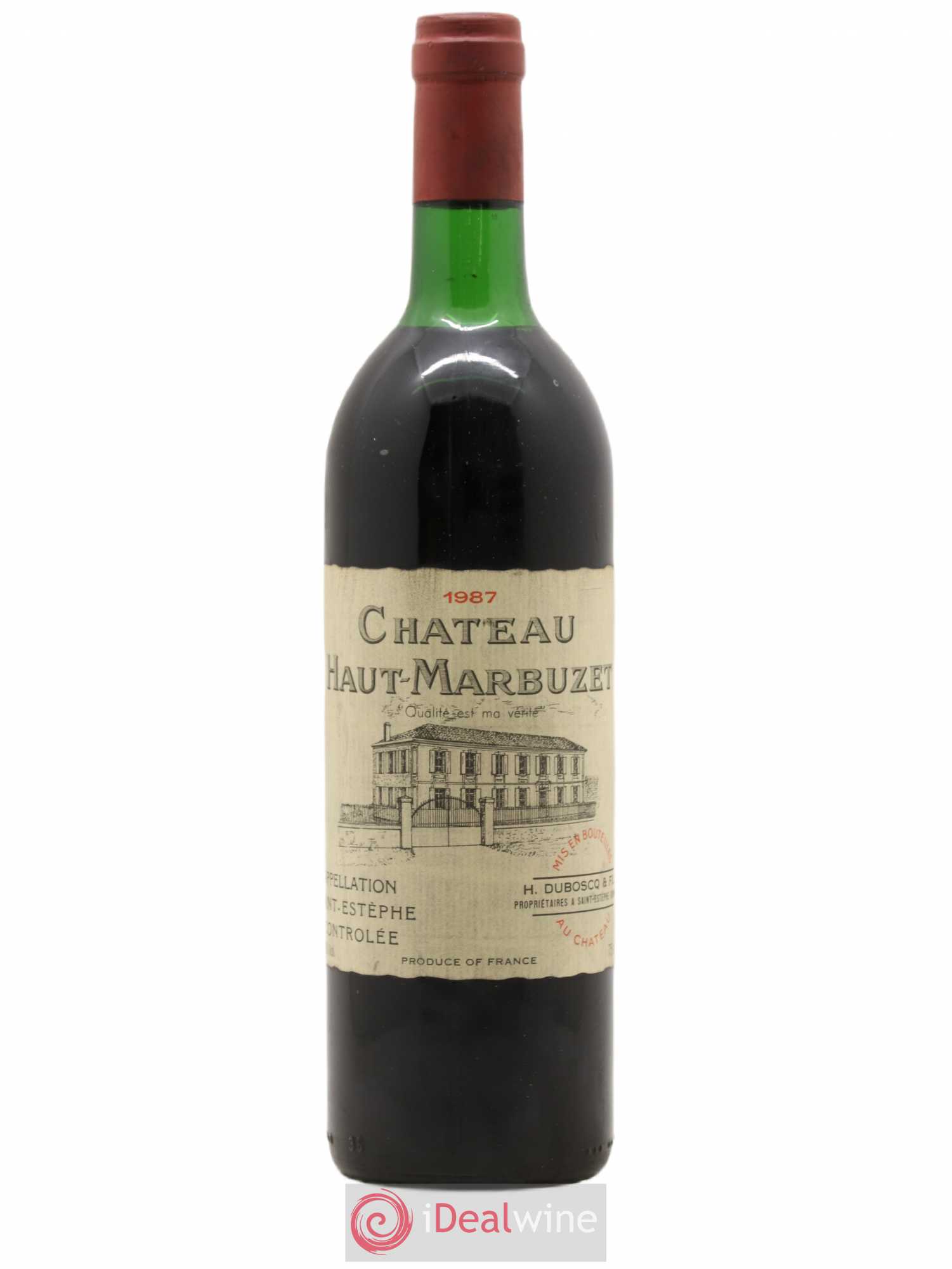 Château Haut Marbuzet 1987 - Lot de 1 bouteille - 0
