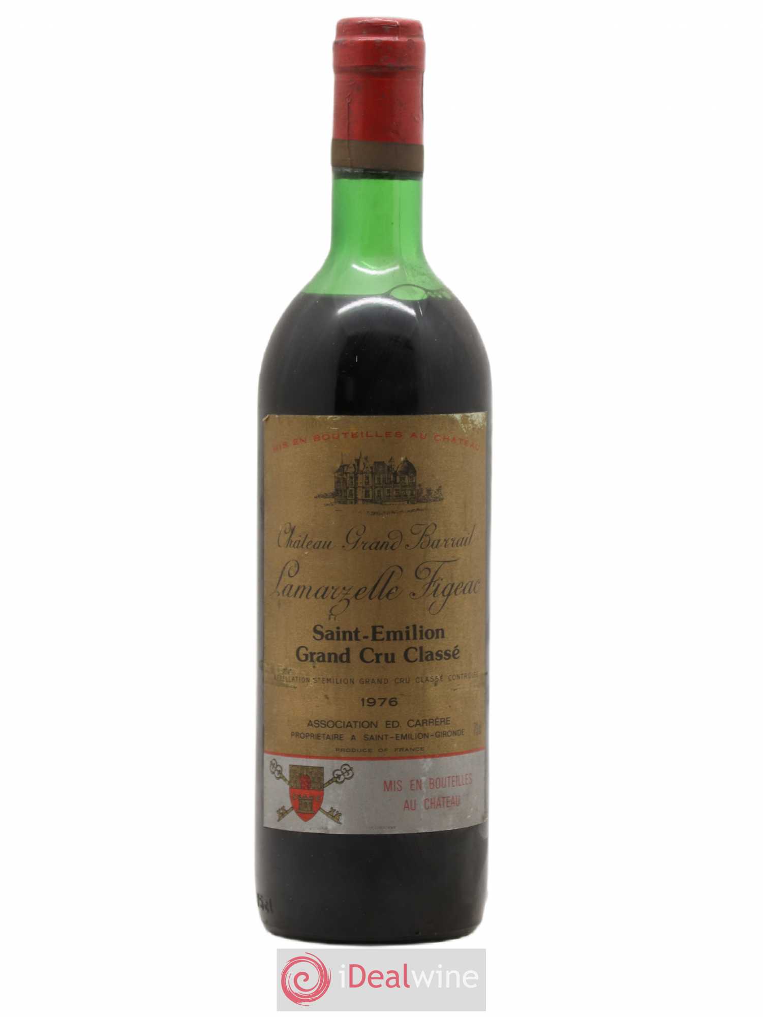 Château Grand Barrail Lamarzelle Figeac Grand Cru Classé 1976 - Lot de 1 bouteille - 0