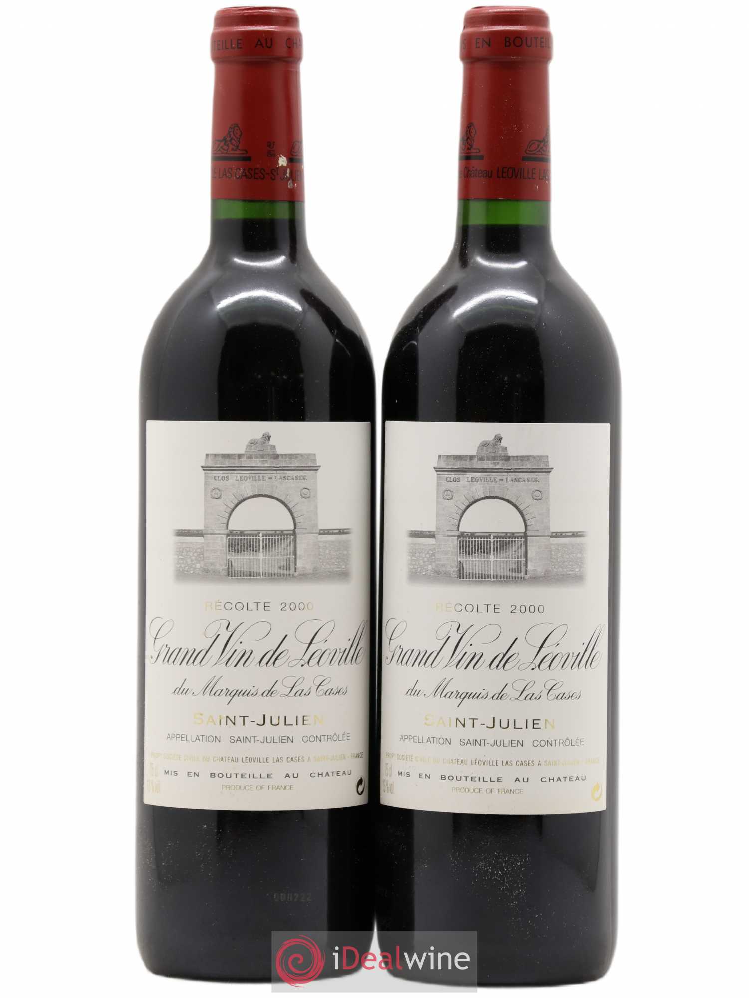 Château Léoville Las Cases 2ème Grand Cru Classé 2000 - Lot de 2 bouteilles - 0