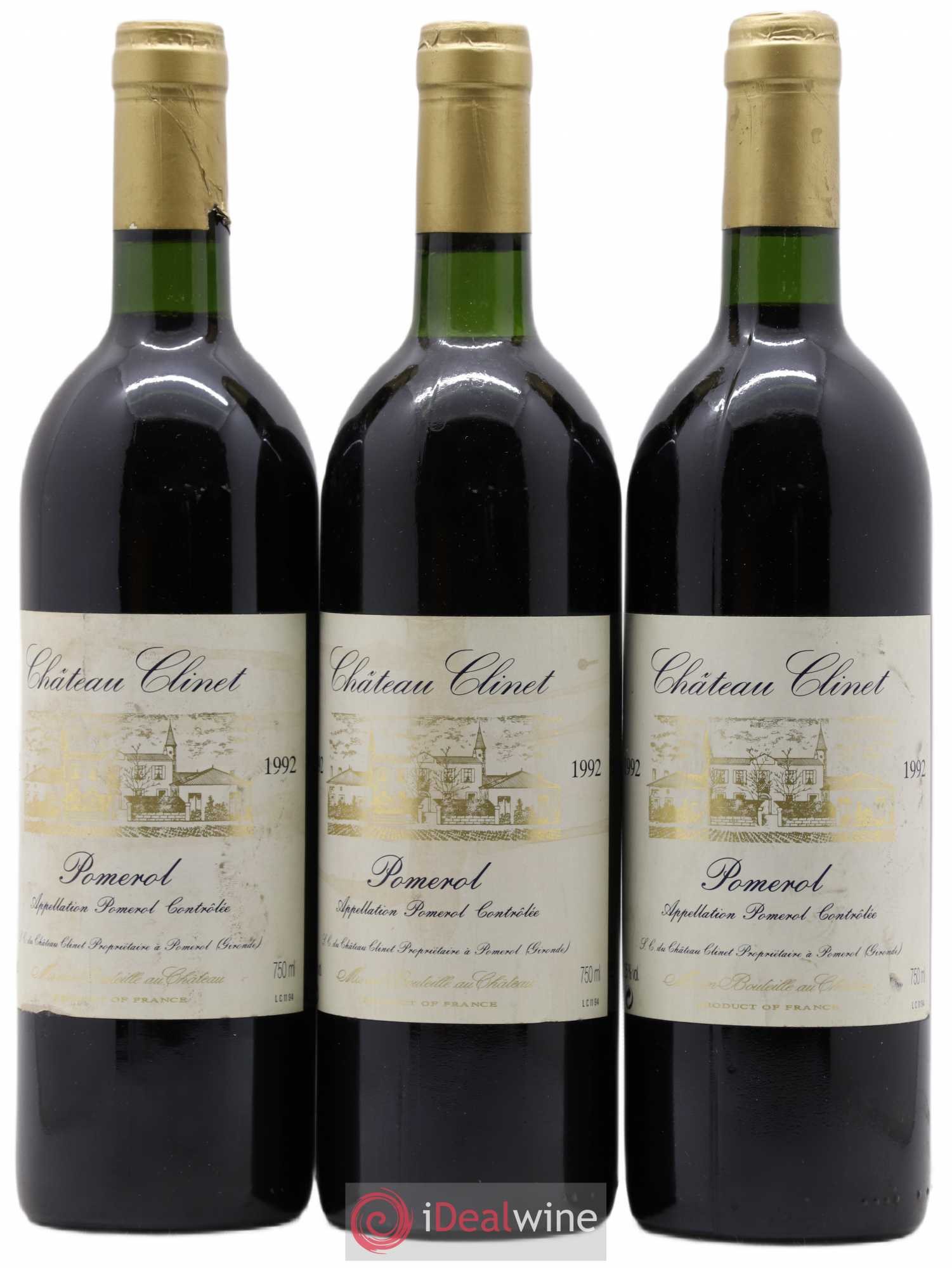 Château Clinet 1992 - Lot de 3 bouteilles - 0