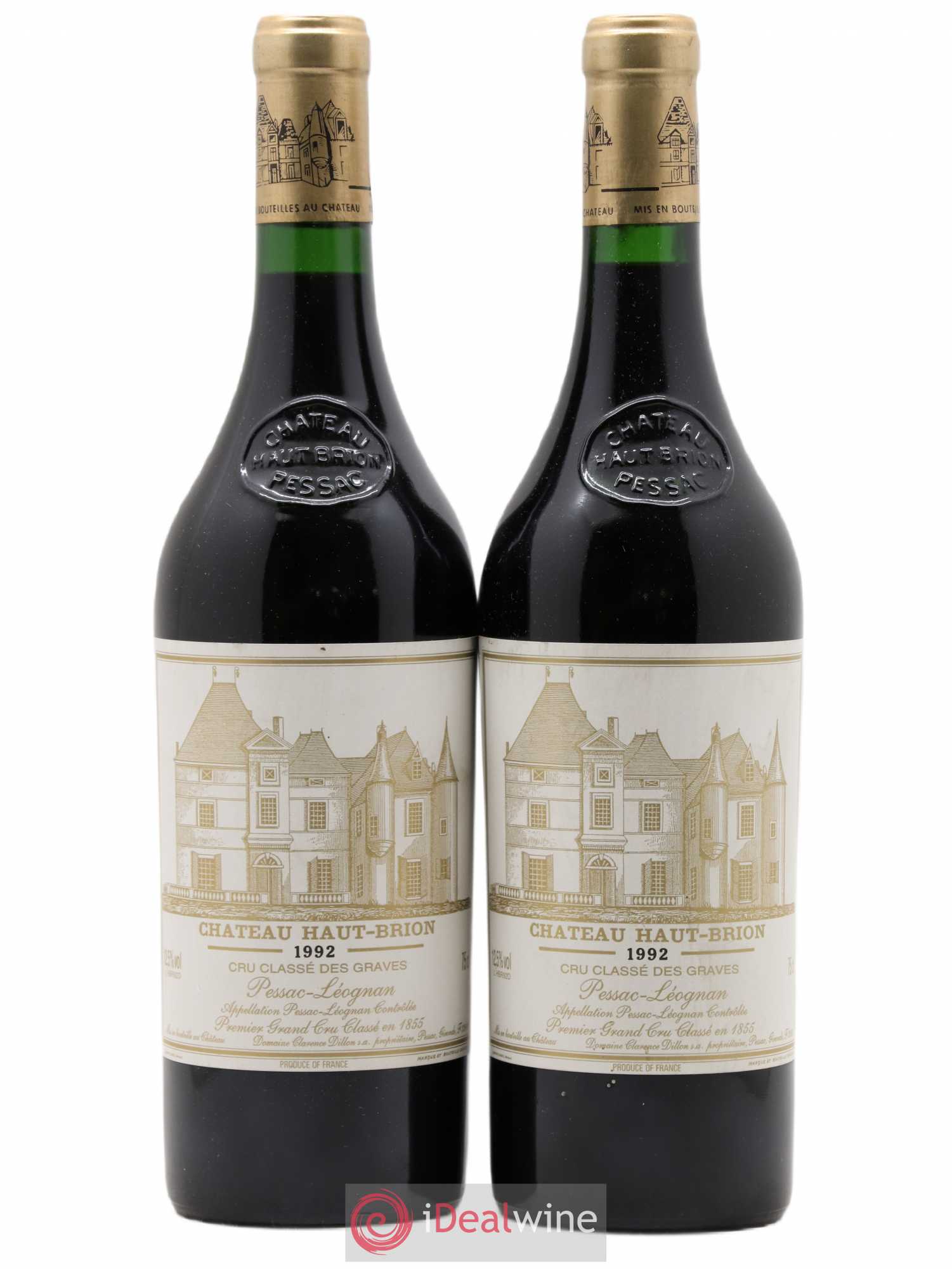Château Haut Brion 1er Grand Cru Classé 1992 - Lot de 2 bouteilles - 0