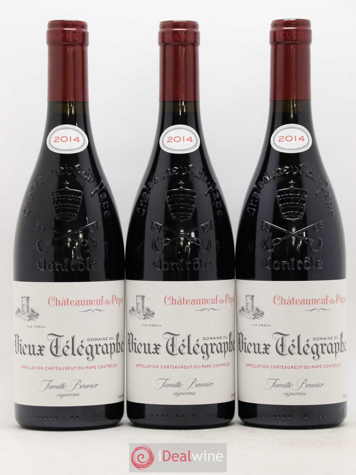 Châteauneuf-du-Pape Vieux Télégraphe (Domaine du) Vignobles Brunier 2014 - Lotto di 6 bottiglie - 1