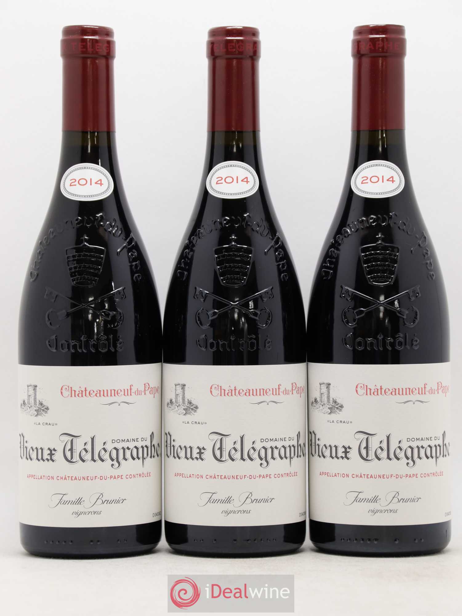Châteauneuf-du-Pape Vieux Télégraphe (Domaine du) Vignobles Brunier 2014 - Lotto di 6 bottiglie - 2