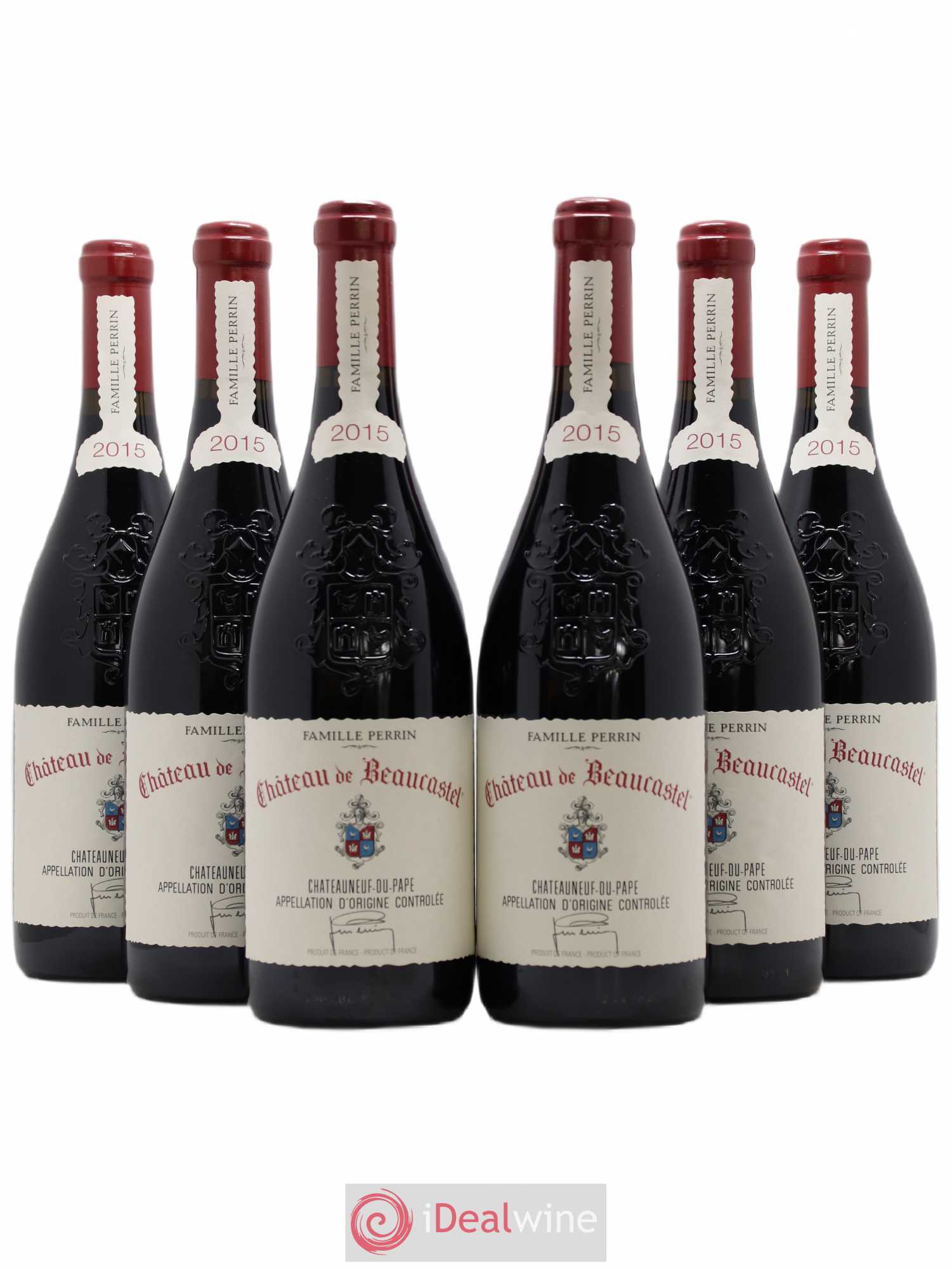Châteauneuf-du-Pape Château de Beaucastel Famille Perrin 2015 - Lot de 6 bouteilles - 0
