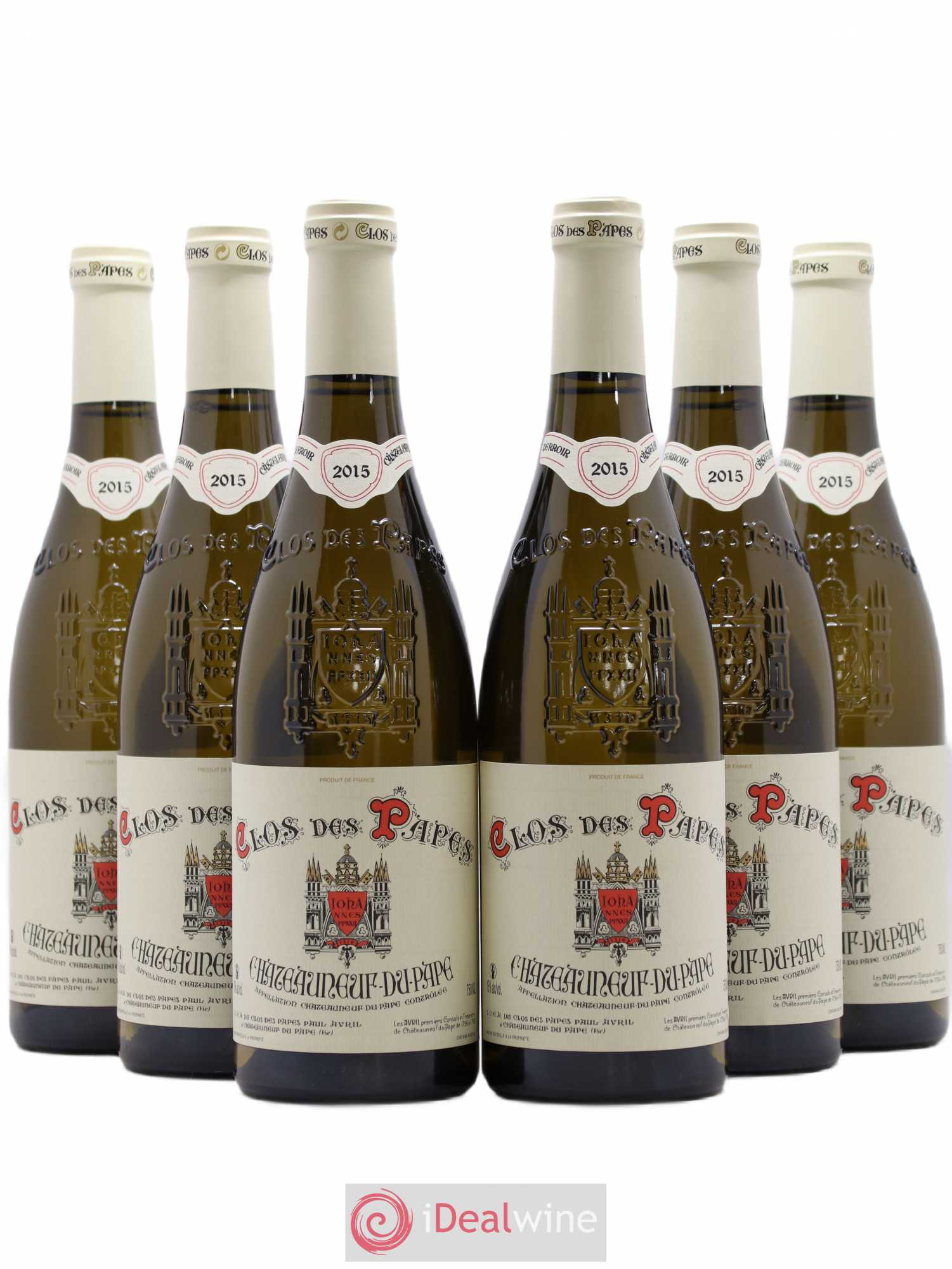 Châteauneuf-du-Pape Clos des Papes - Paul Avril 2015 - Lot de 6 bouteilles - 0
