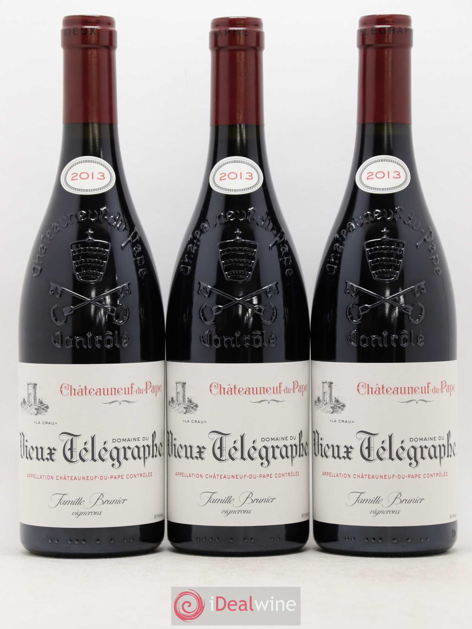 Châteauneuf-du-Pape Vieux Télégraphe (Domaine du) Vignobles Brunier 2013 - Lot de 6 bouteilles - 1