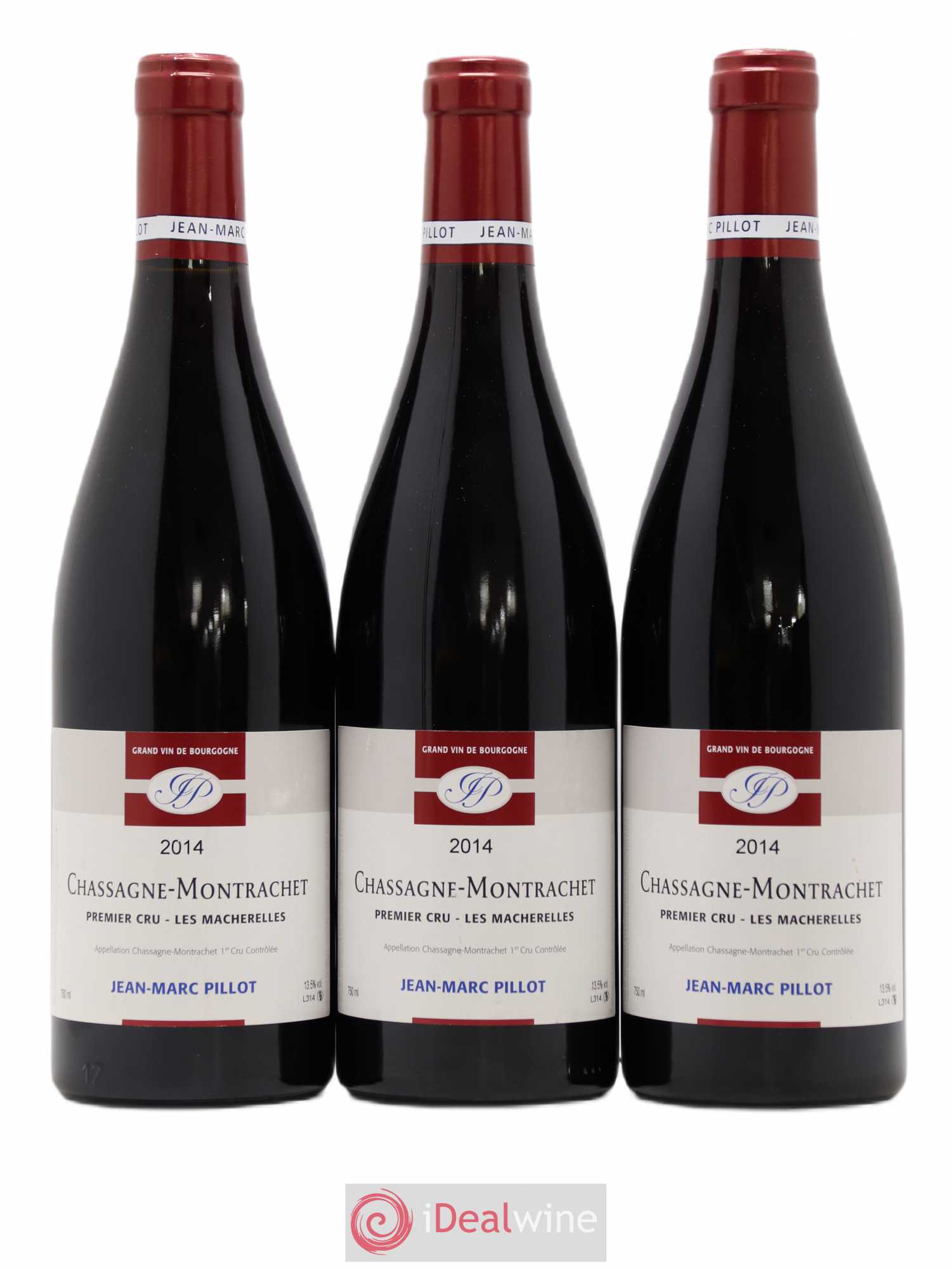 Chassagne-Montrachet 1er Cru Les Macherelles Jean Marc Pillot 2014 - Lot de 3 bouteilles - 0