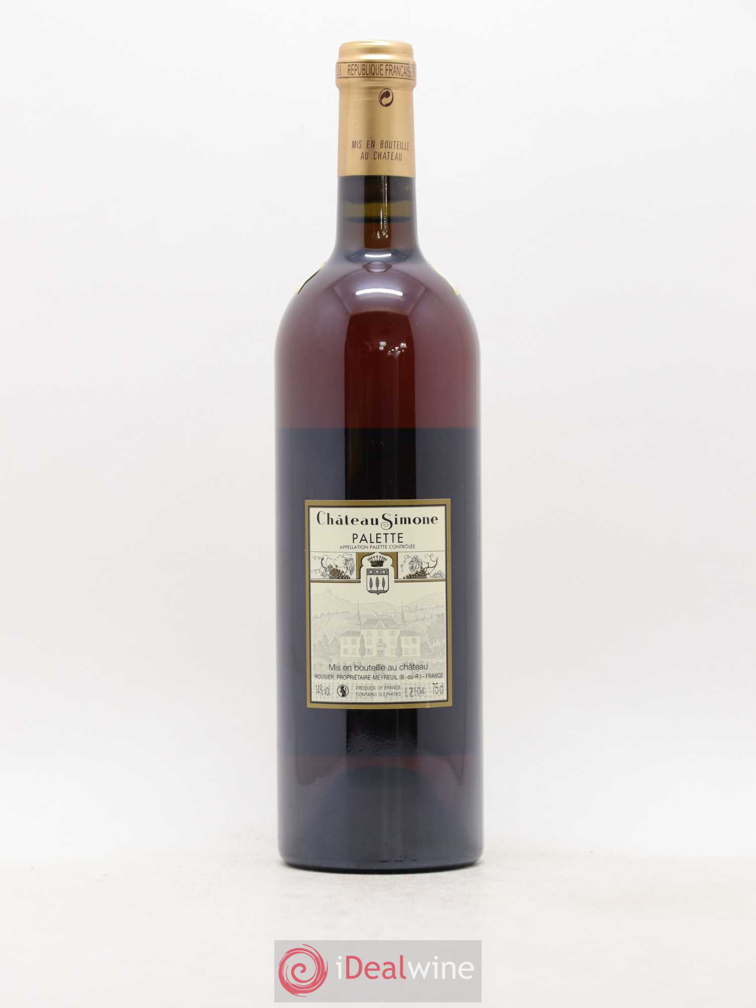 Palette Château Simone Famille Rougier 2015 - Lot de 1 bouteille - 1