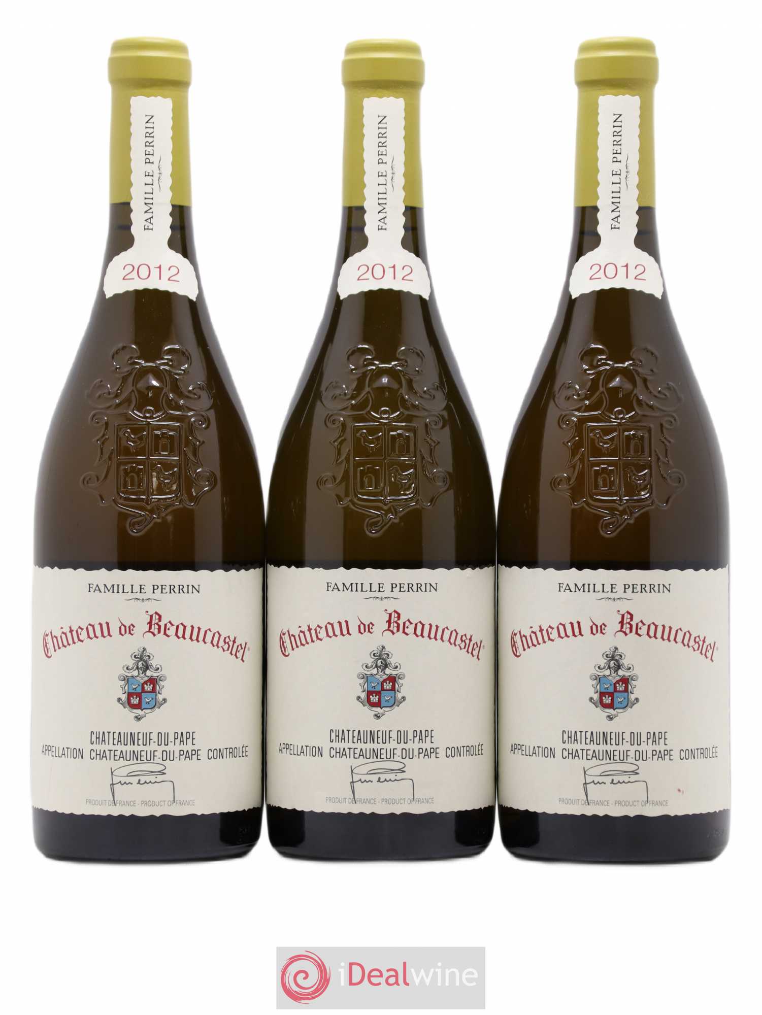 Châteauneuf-du-Pape Château de Beaucastel Famille Perrin 2012 - Posten von 3 Flaschen - 0