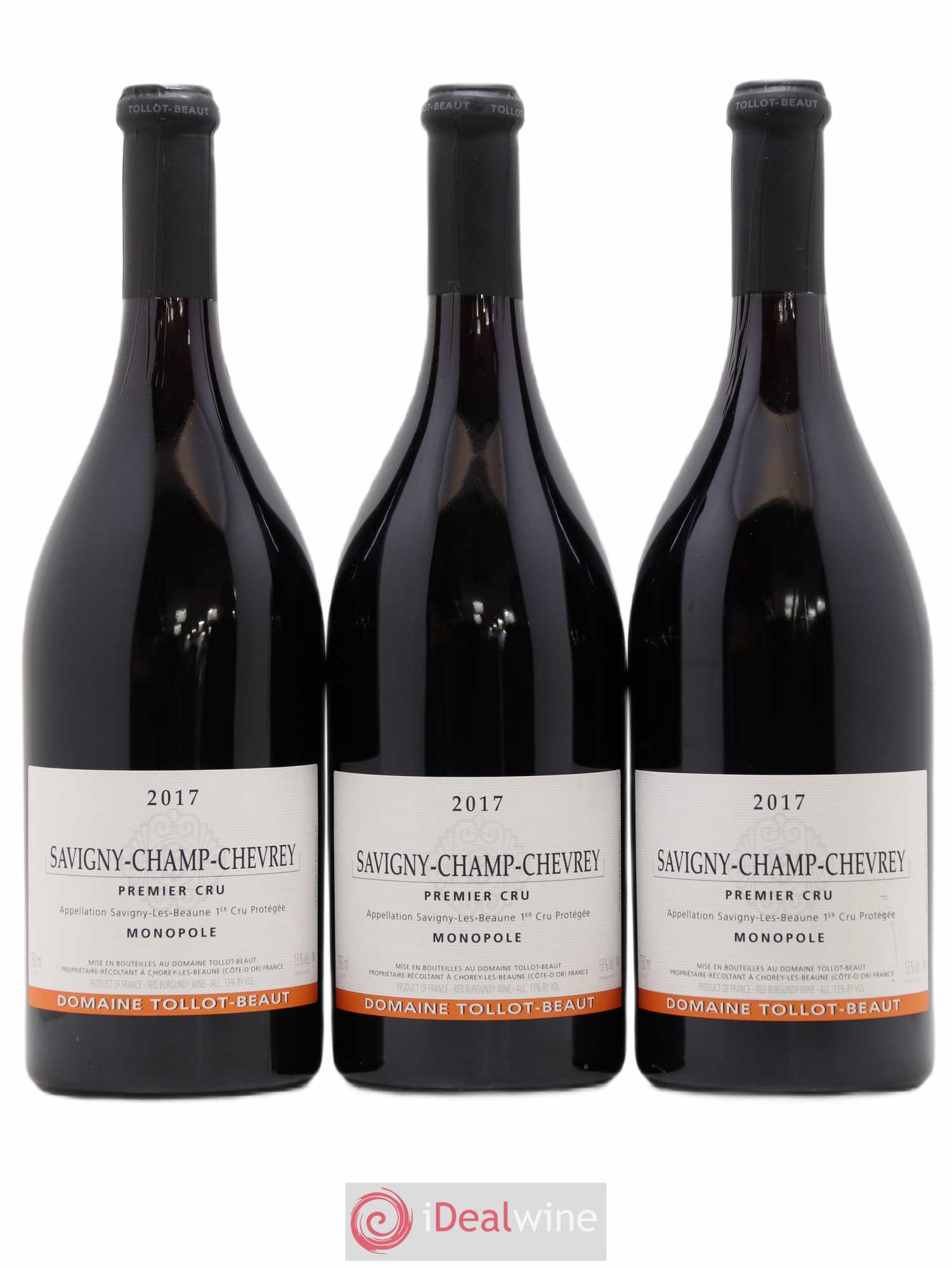 Savigny-lès-Beaune 1er Cru Champ-Chevrey Tollot Beaut (Domaine) 2017 - Lot de 3 bouteilles - 0