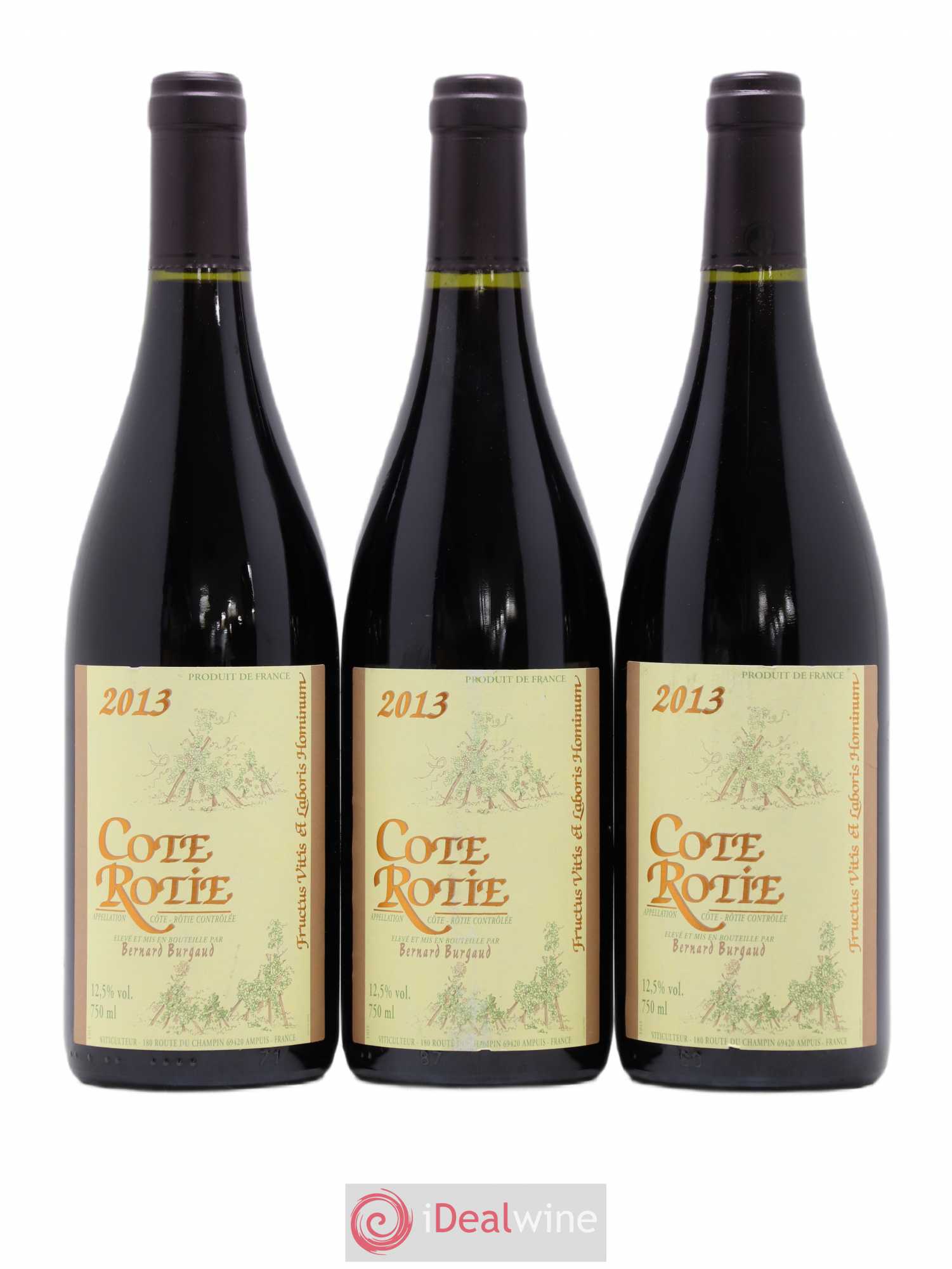 Côte-Rôtie Bernard Burgaud 2013 - Lot de 3 bouteilles - 0