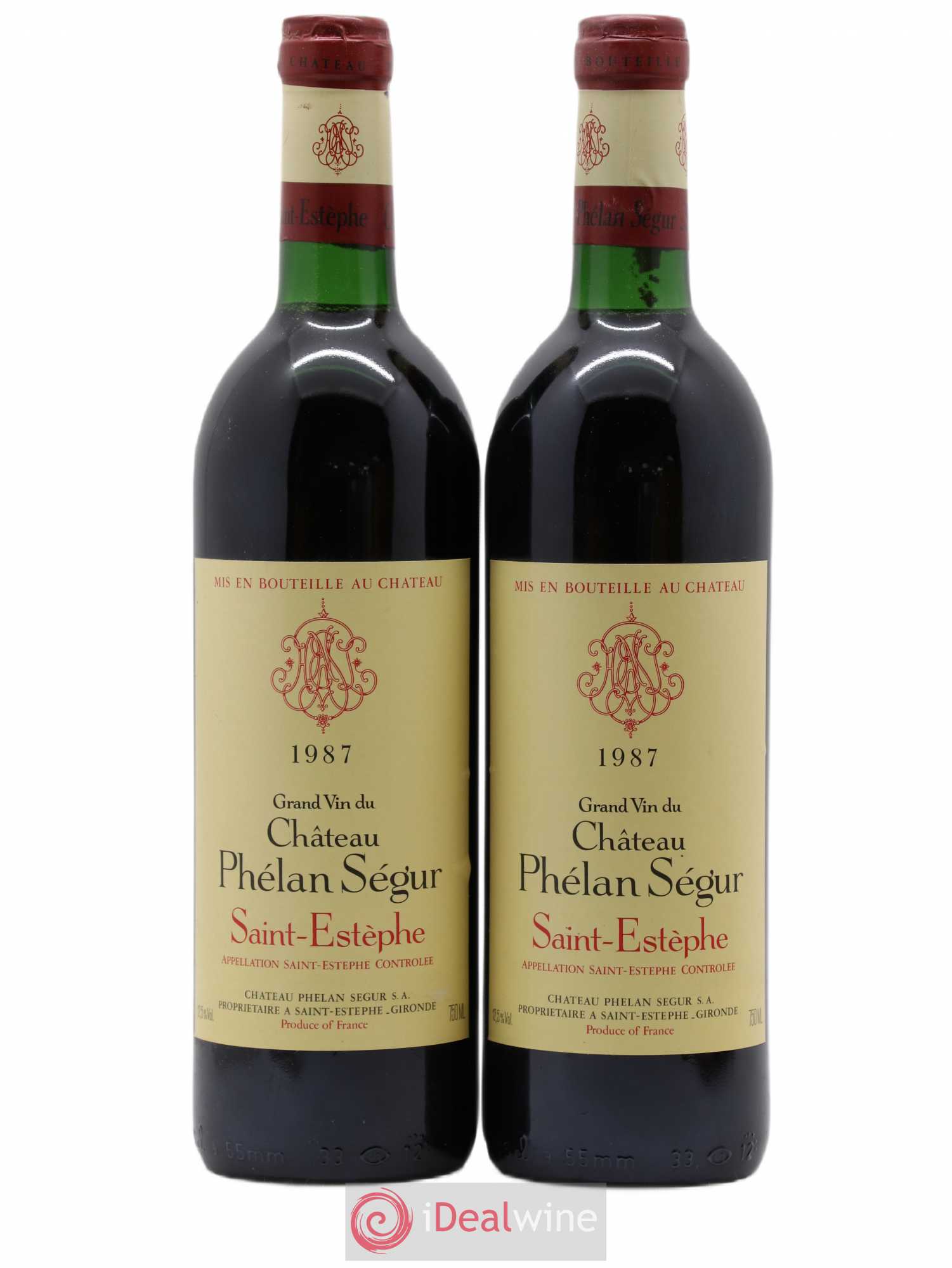 Château Phélan Ségur 1987 - Lot de 2 bouteilles - 0