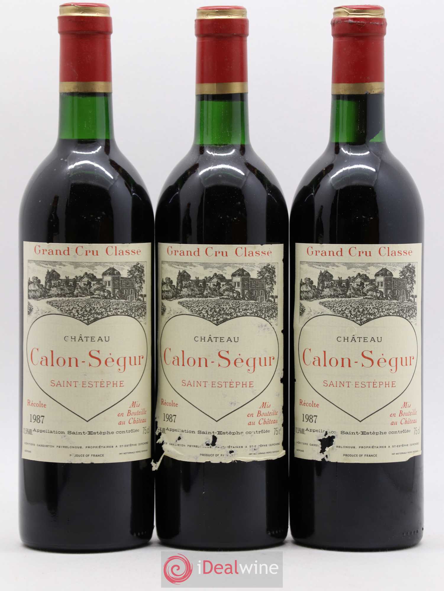 Château Calon Ségur 3ème Grand Cru Classé 1987 - Lot de 12 bouteilles - 1