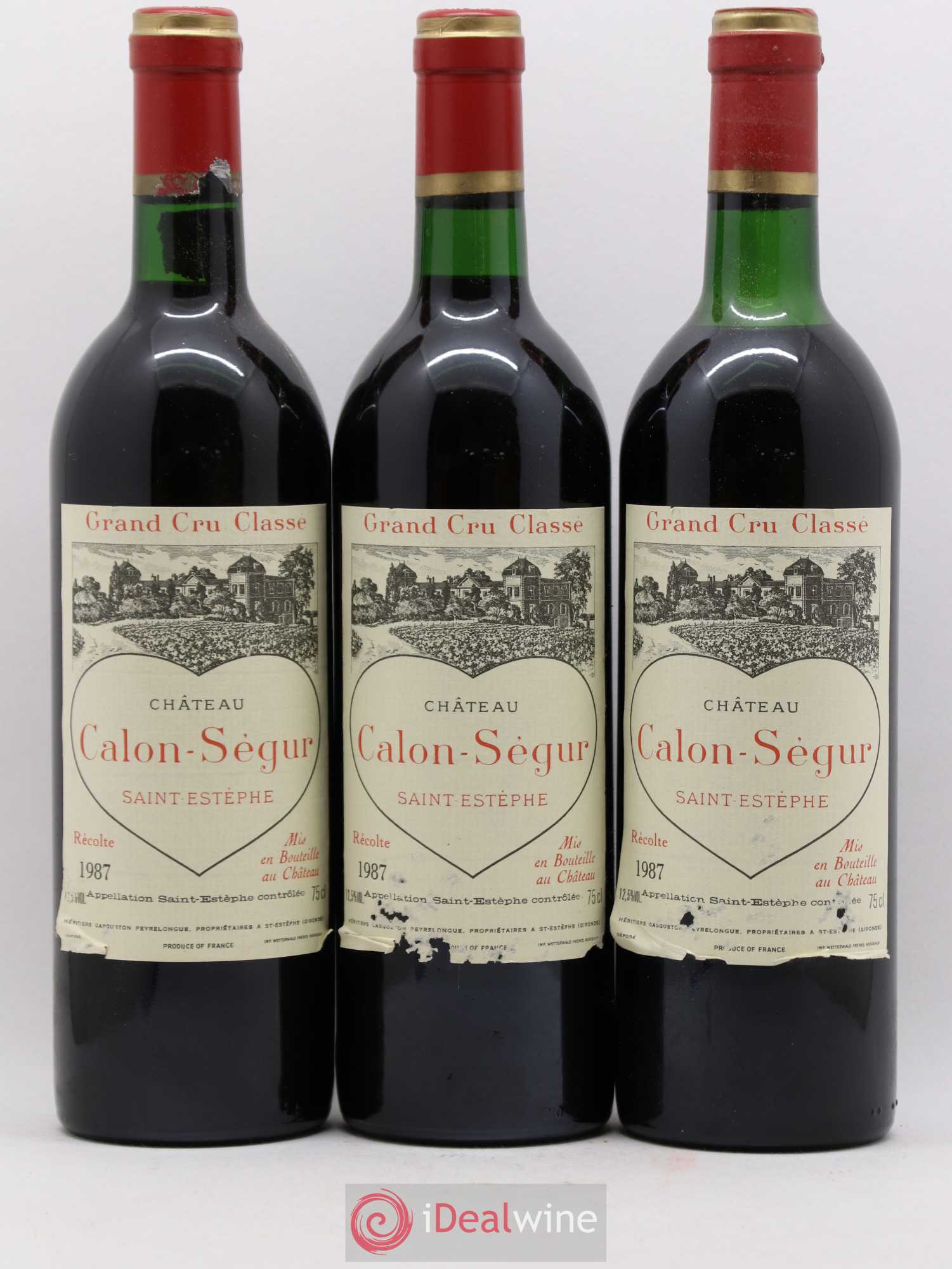 Château Calon Ségur 3ème Grand Cru Classé 1987 - Lot de 12 bouteilles - 4