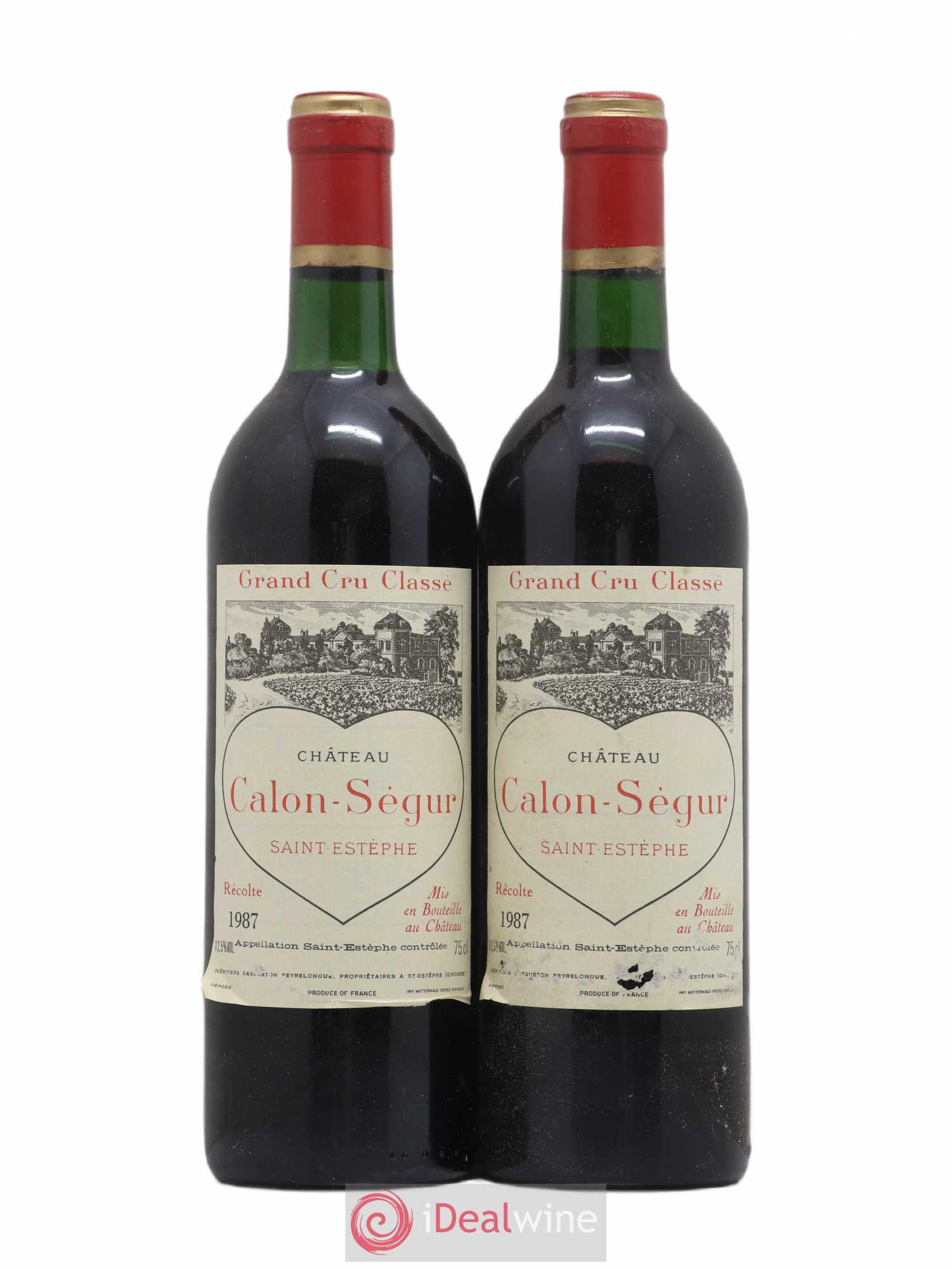 Château Calon Ségur 3ème Grand Cru Classé 1987 - Lot de 2 bouteilles - 0
