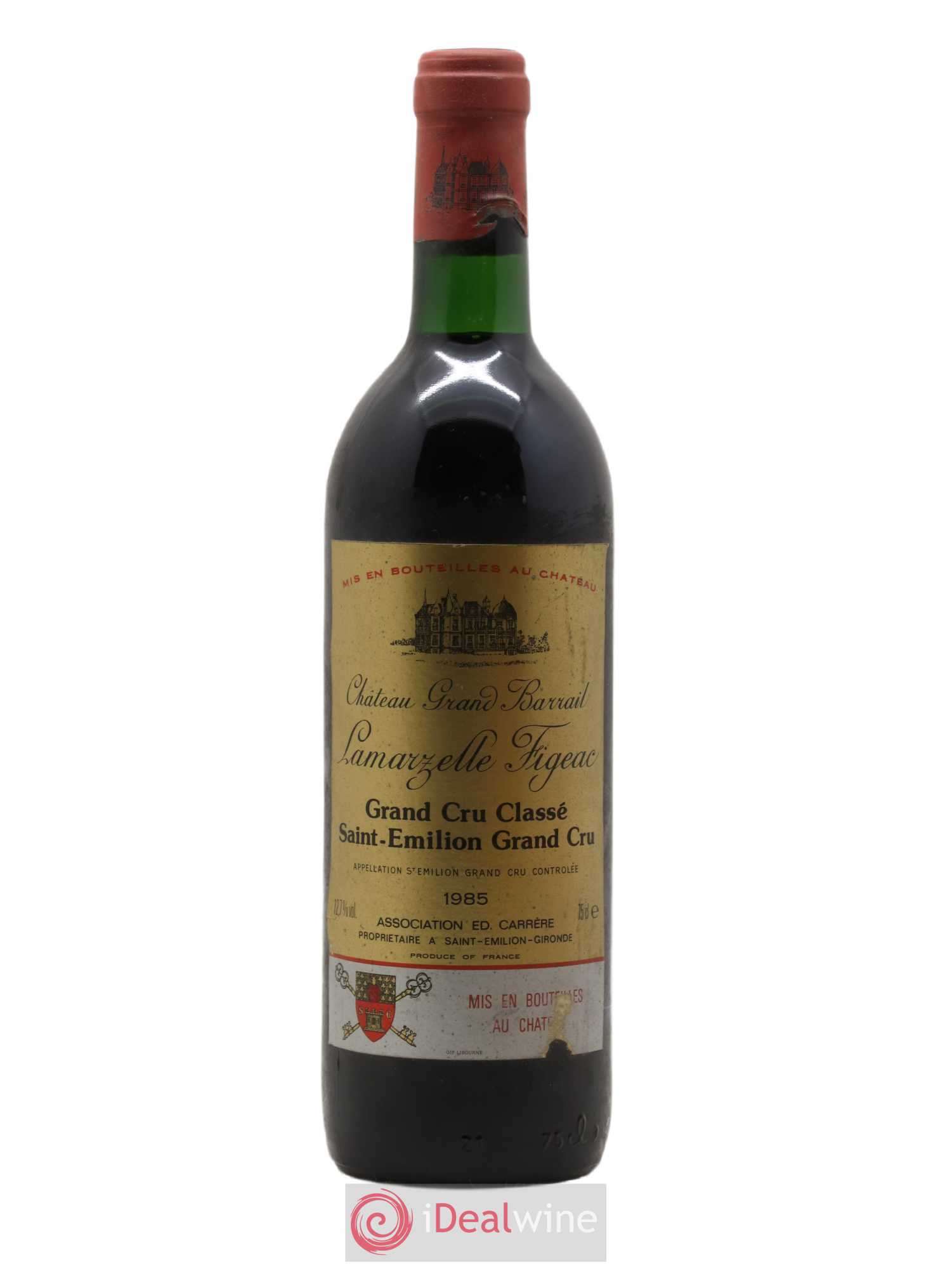 Château Grand Barrail Lamarzelle Figeac Grand Cru Classé 1985 - Lot de 1 bouteille - 0