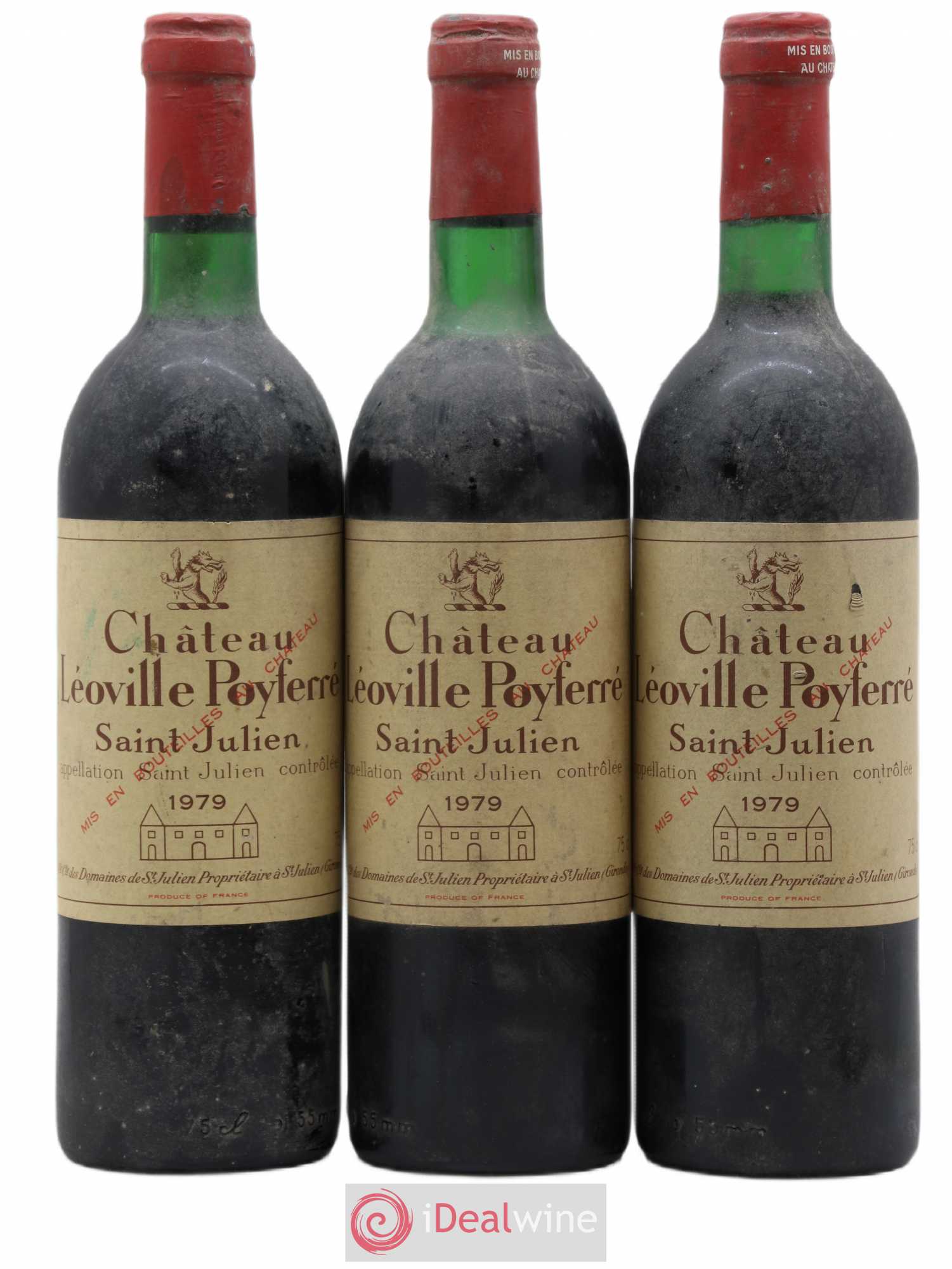Château Léoville Poyferré 2ème Grand Cru Classé 1979 - Lot de 3 bouteilles - 0