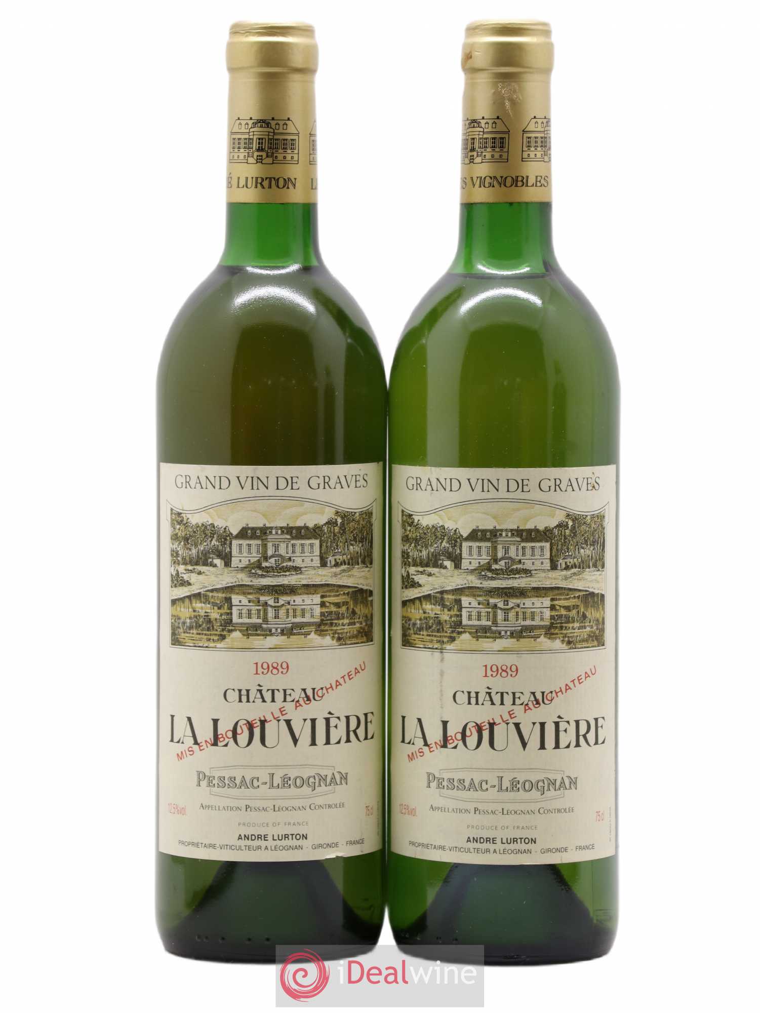 Château la Louvière 1989 - Lot de 2 bouteilles - 0