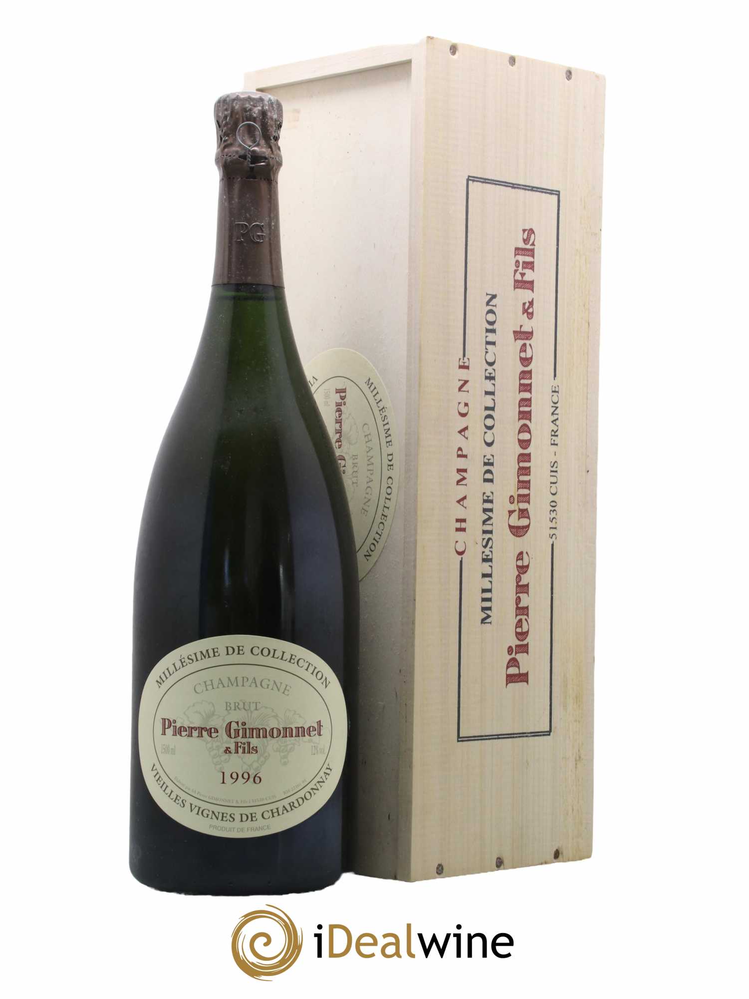 Champagne Brut Vieilles Vignes de Chardonnay Millésime de Collection Pierre Gimonnet 1996 - Lot de 1 magnum - 0
