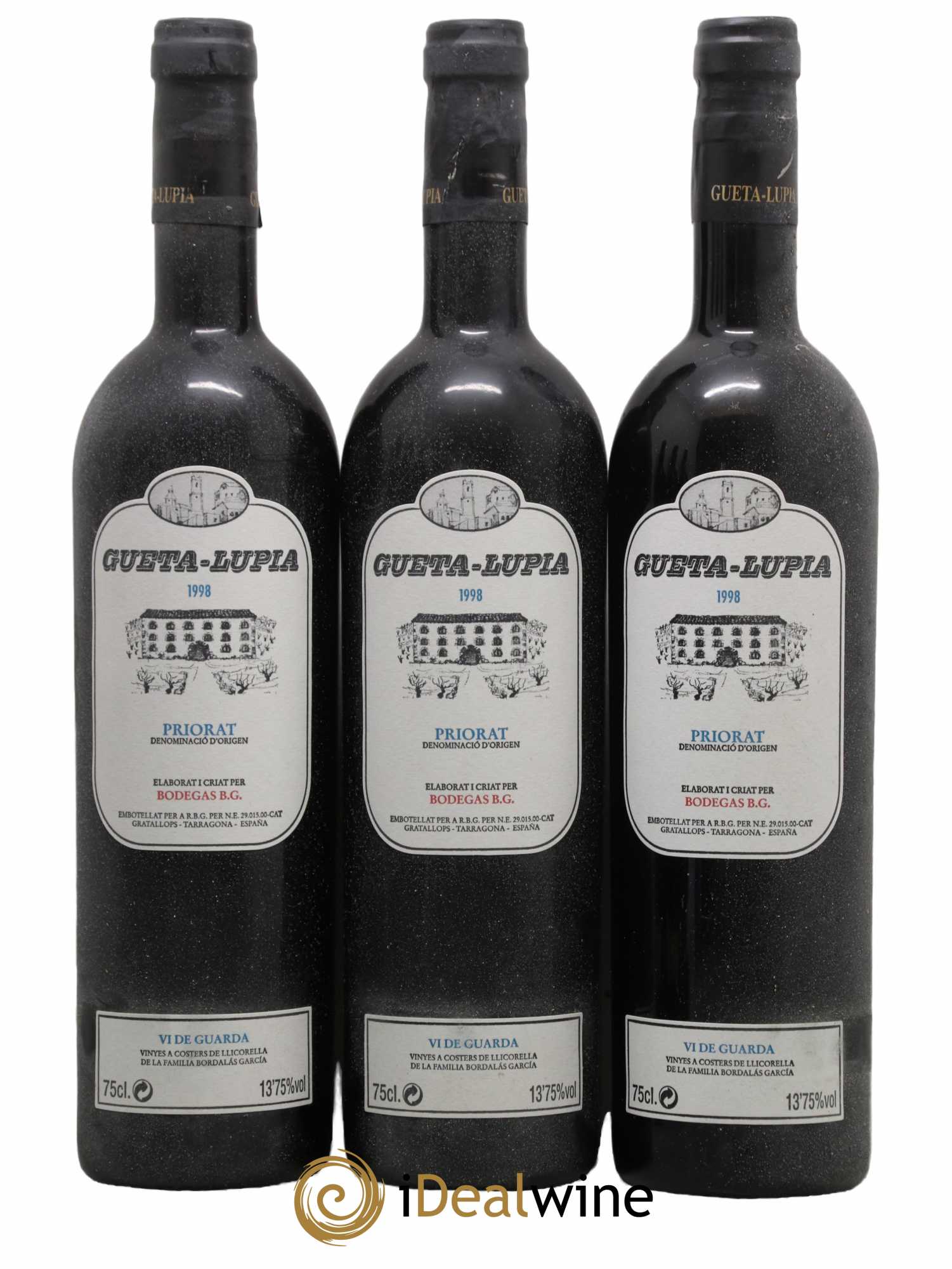 Priorat DOCA Gueta-Lupia Bordalas Garcia 1998 - Lot de 6 bouteilles - 1