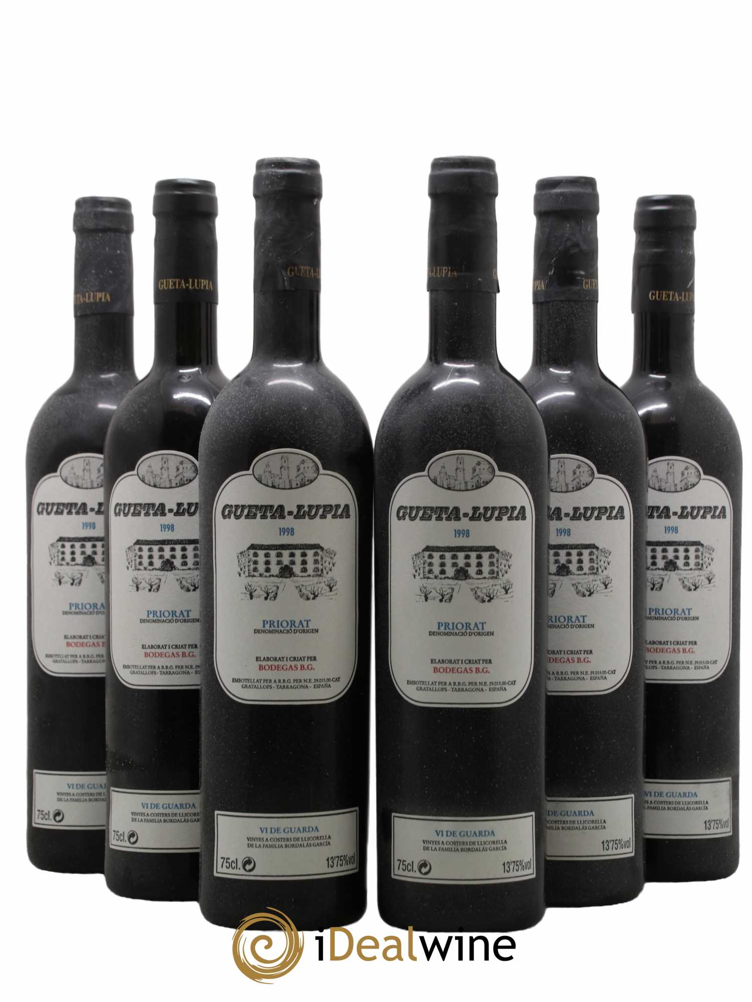 Priorat DOCA Gueta-Lupia Bordalas Garcia 1998 - Lot de 6 bouteilles - 0