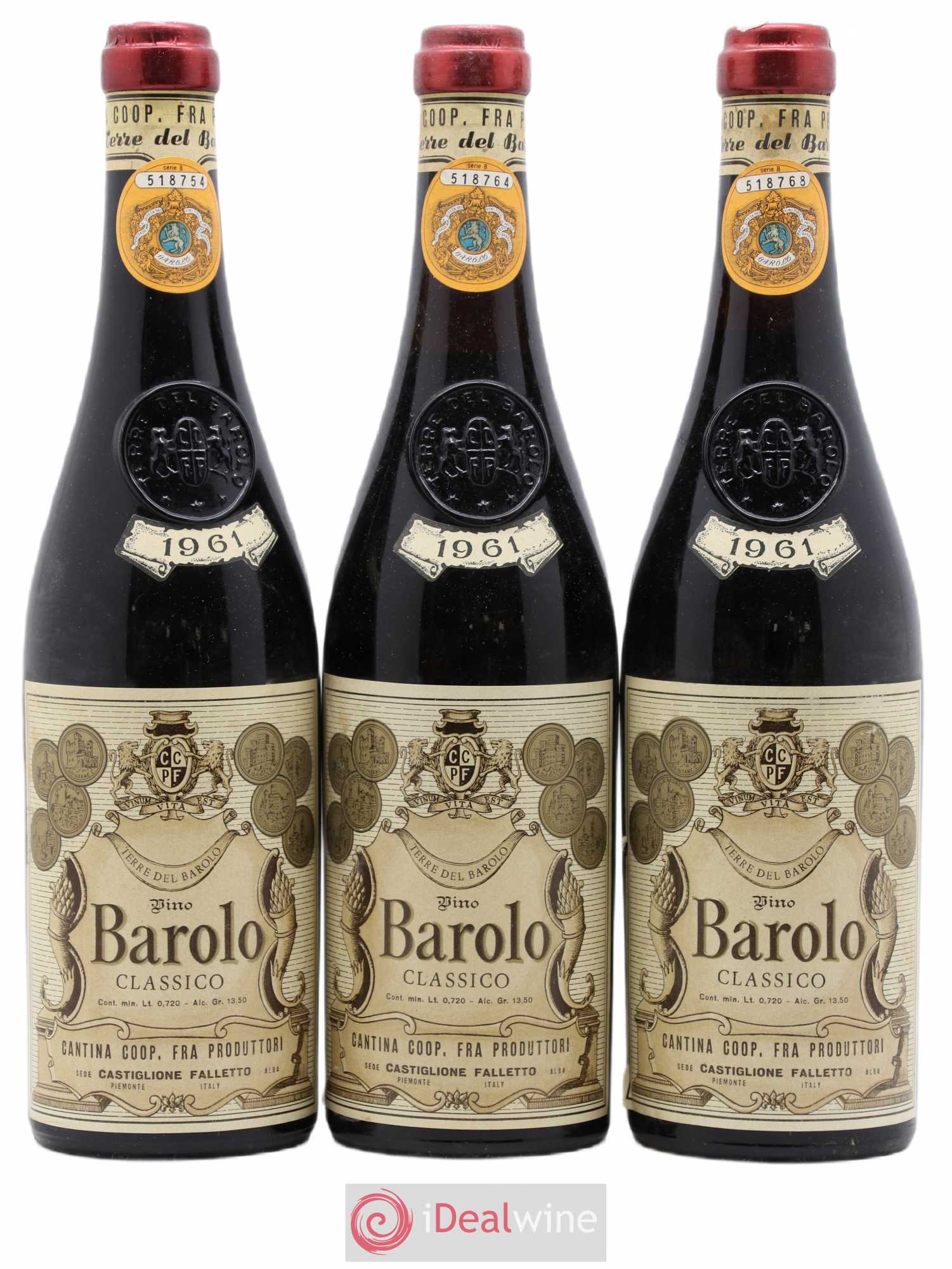 Barolo Clasico Terre del Barolo 1961 - Posten von 3 Flaschen - 0