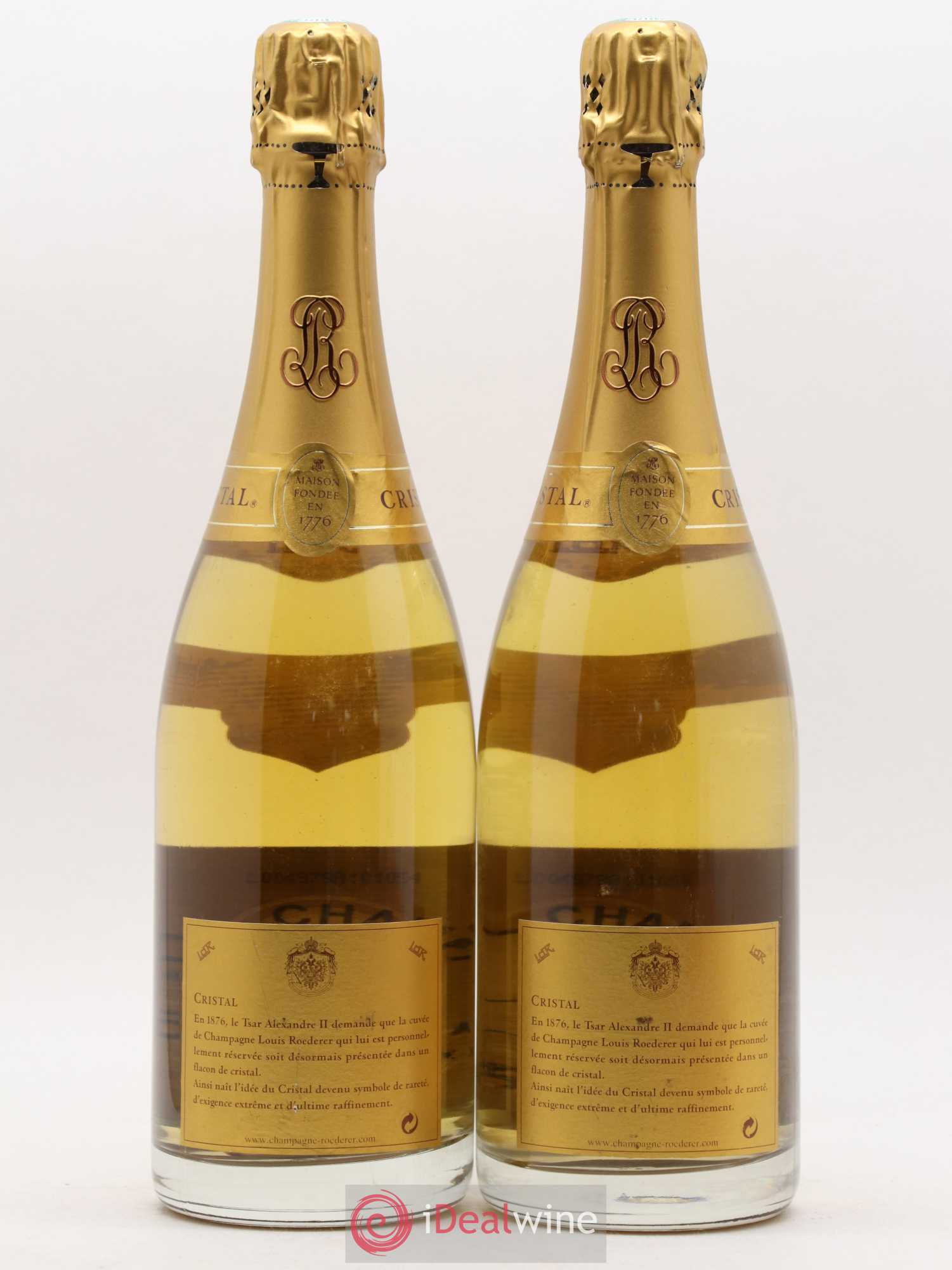 Cristal Louis Roederer 1996 - Lot de 2 bouteilles - 1
