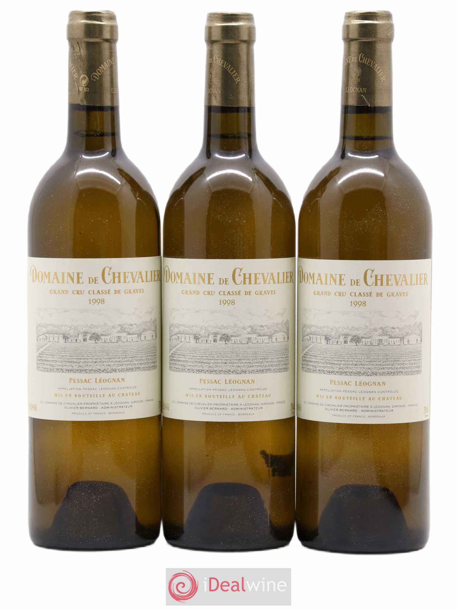 Domaine de Chevalier Cru Classé de Graves 1998 - Lot de 3 bouteilles - 0
