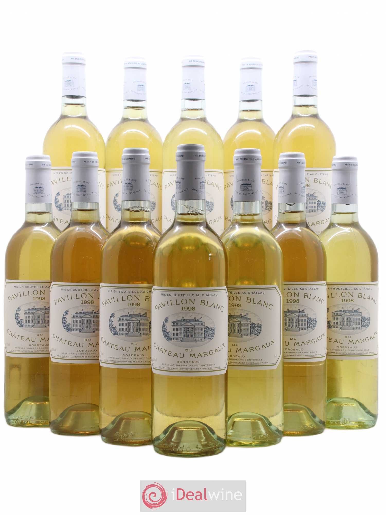 Pavillon Blanc du Château Margaux 1998 - Lot de 12 bouteilles - 0