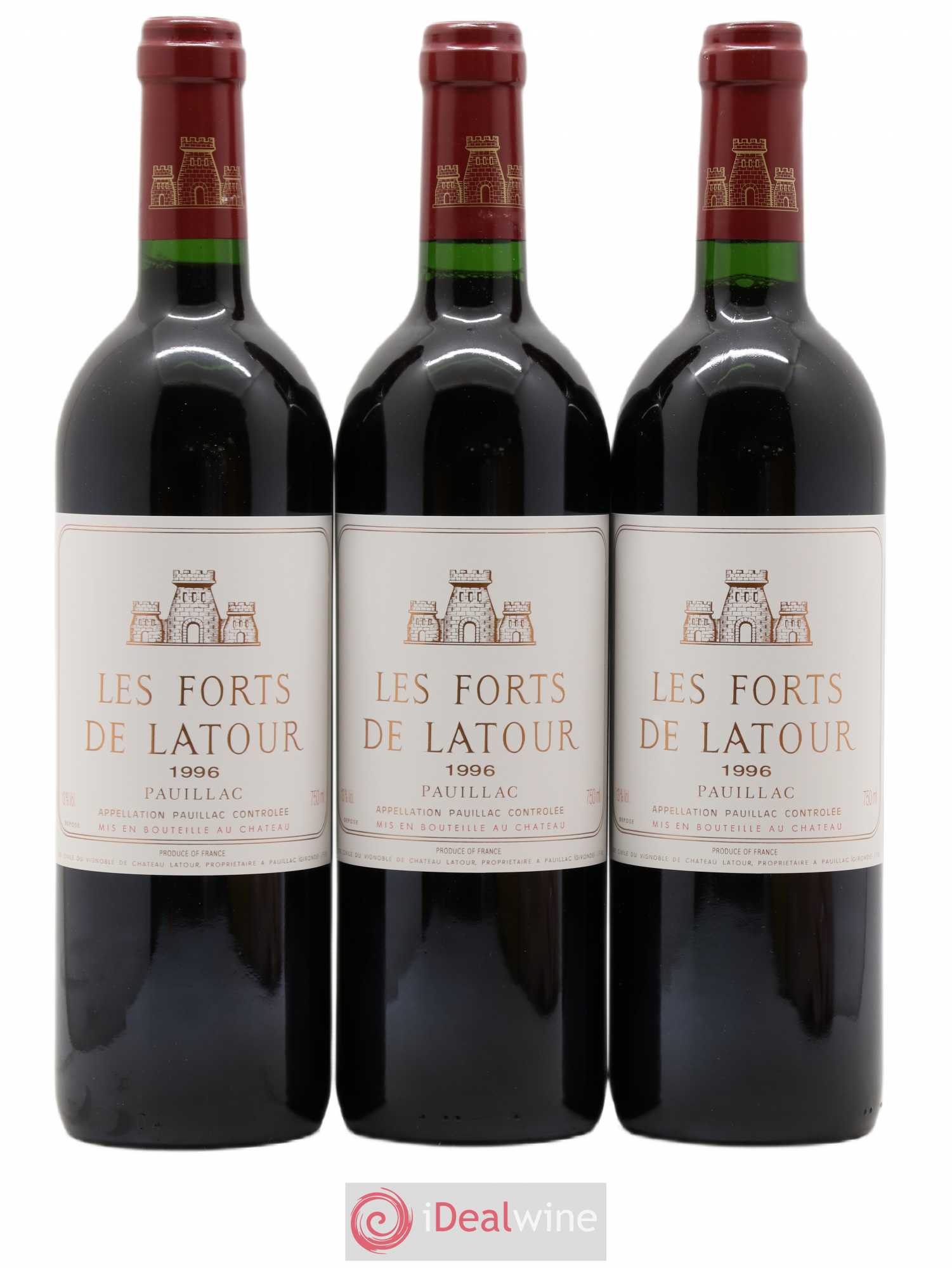 Les Forts de Latour Second Vin 1996 - Lot de 3 bouteilles - 0