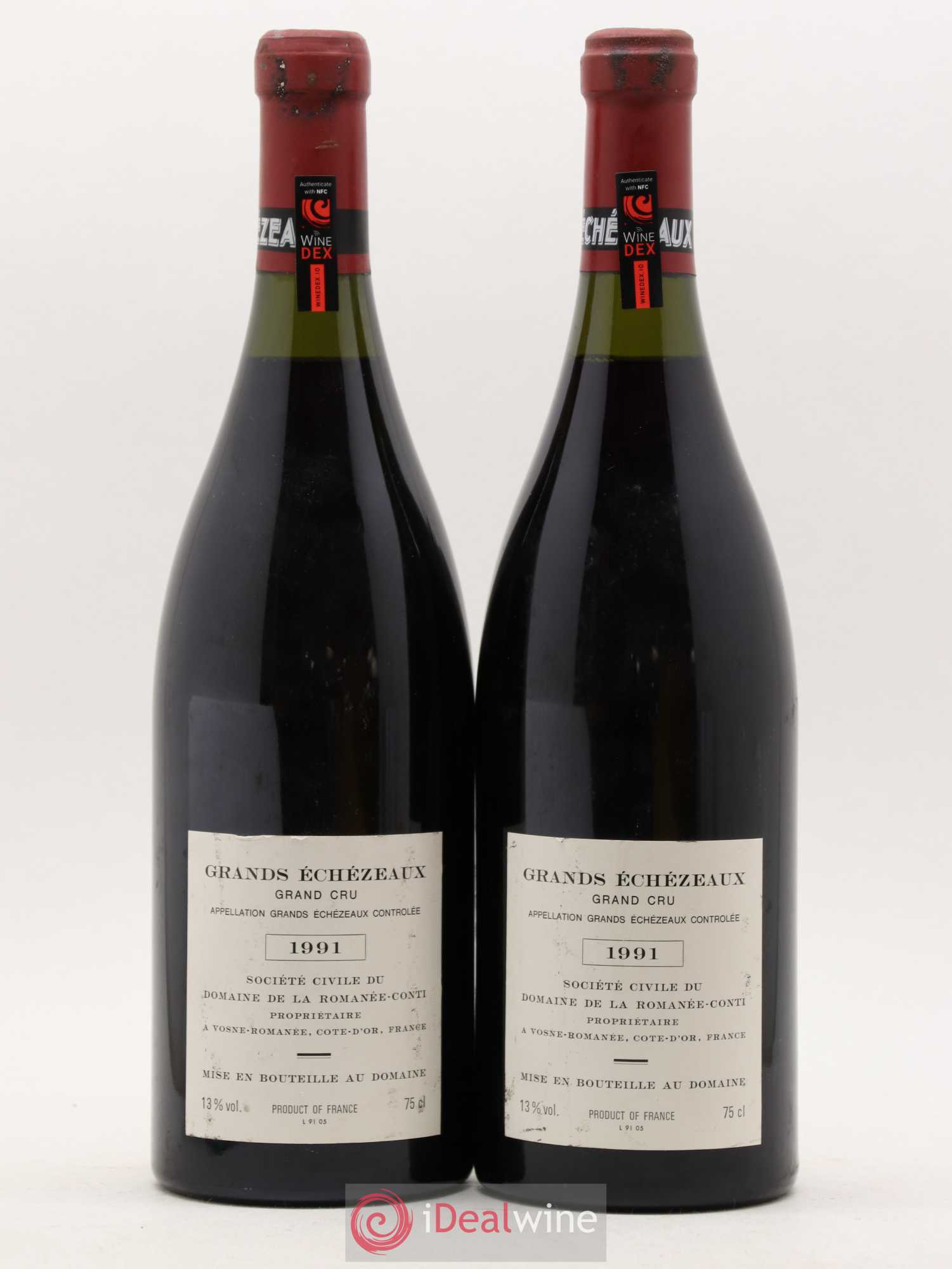 Grands-Echezeaux Grand Cru Domaine de la Romanée-Conti 1991 - Lot de 2 bouteilles - 1