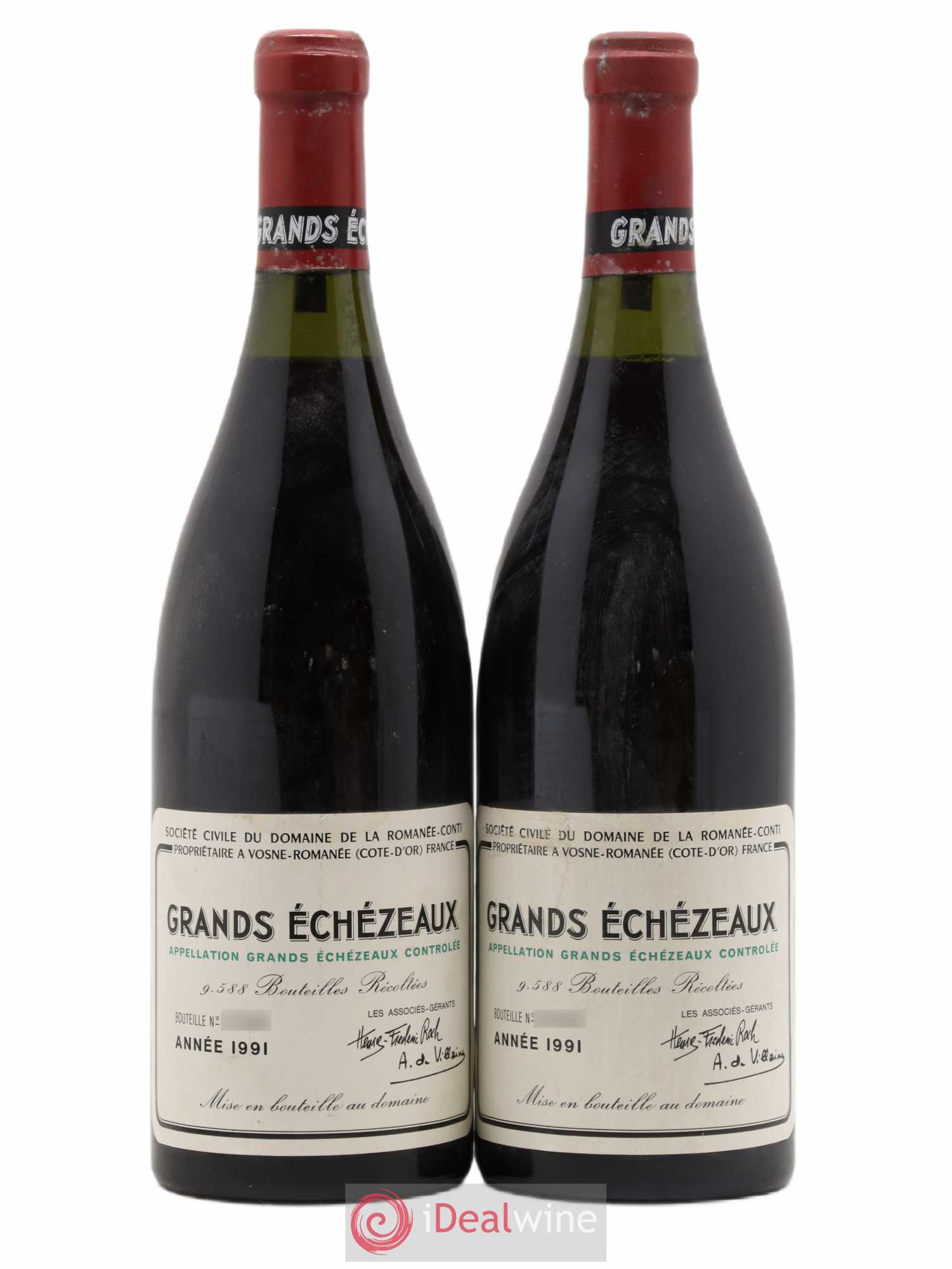 Grands-Echezeaux Grand Cru Domaine de la Romanée-Conti 1991 - Lot de 2 bouteilles - 0