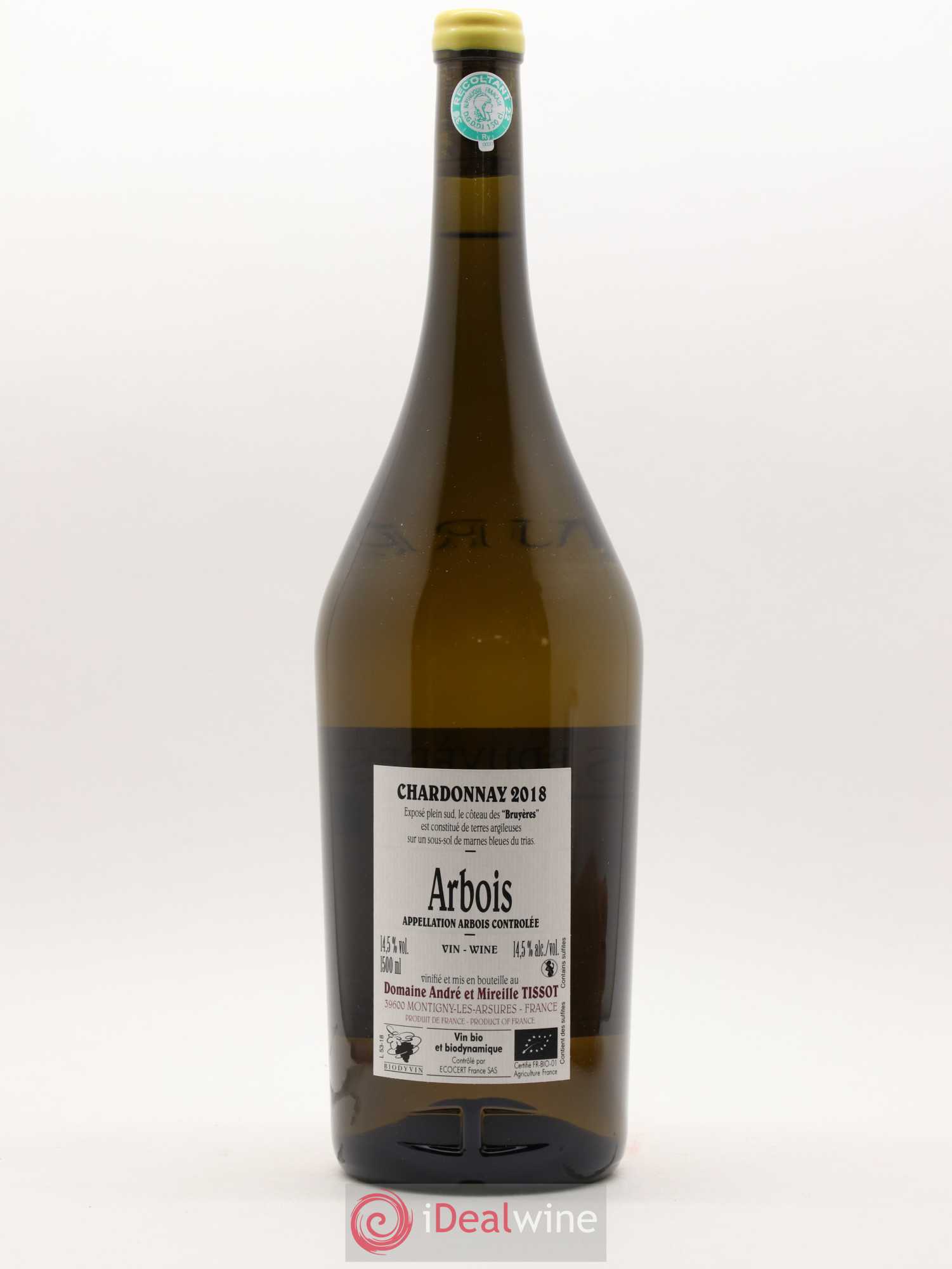 Arbois Chardonnay Les Bruyères Bénédicte et Stéphane Tissot 2018 - Lot de 1 magnum - 1