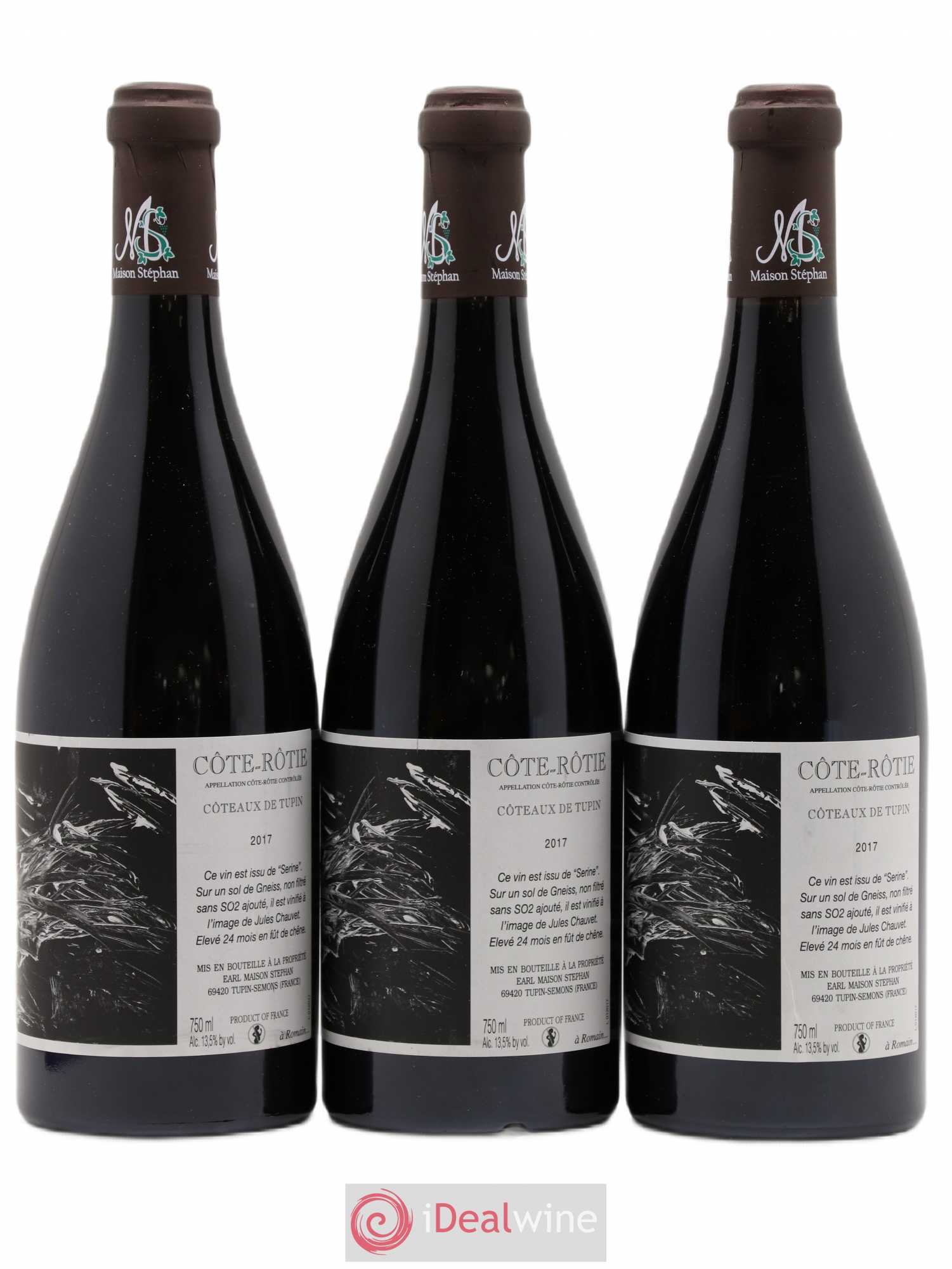 Côte-Rôtie Coteaux de Tupin Jean-Michel Stephan 2017 - Lot de 3 bouteilles - 0