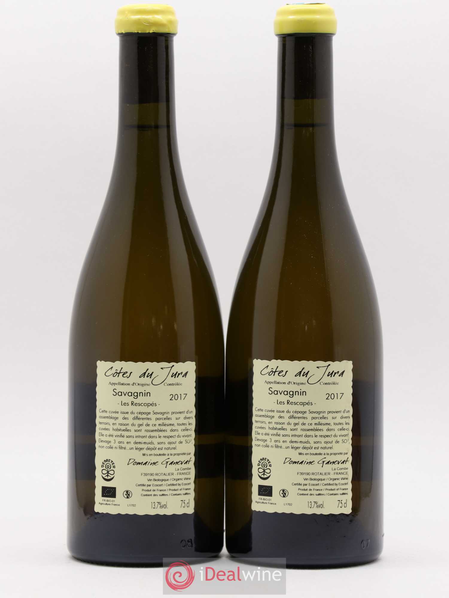 Côtes du Jura Savagnin Les Rescapés Jean-François Ganevat (Domaine) 2017 - Lot de 2 bouteilles - 1