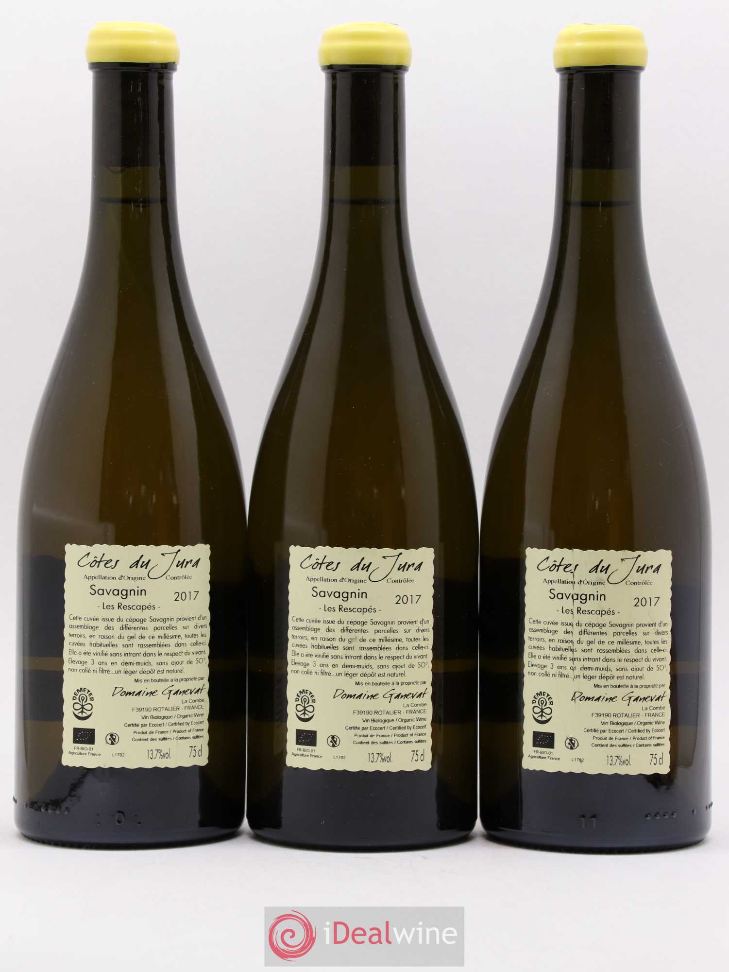 Côtes du Jura Savagnin Les Rescapés Jean-François Ganevat (Domaine) 2017 - Lot de 3 bouteilles - 1