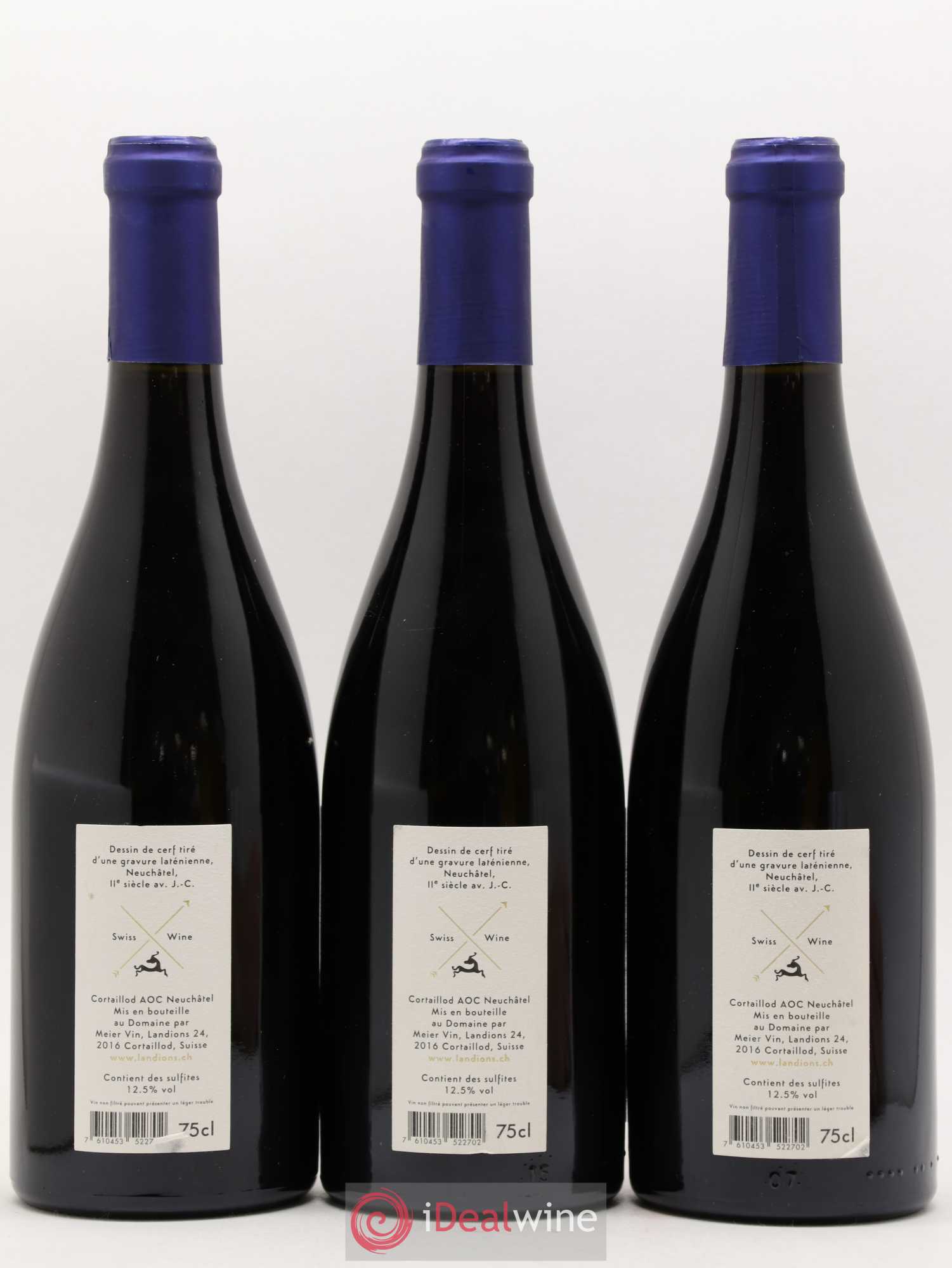 Neuchâtel Cortaillod Les Landions Landions (Domaine des) 2016 - Lotto di 3 bottiglie - 1