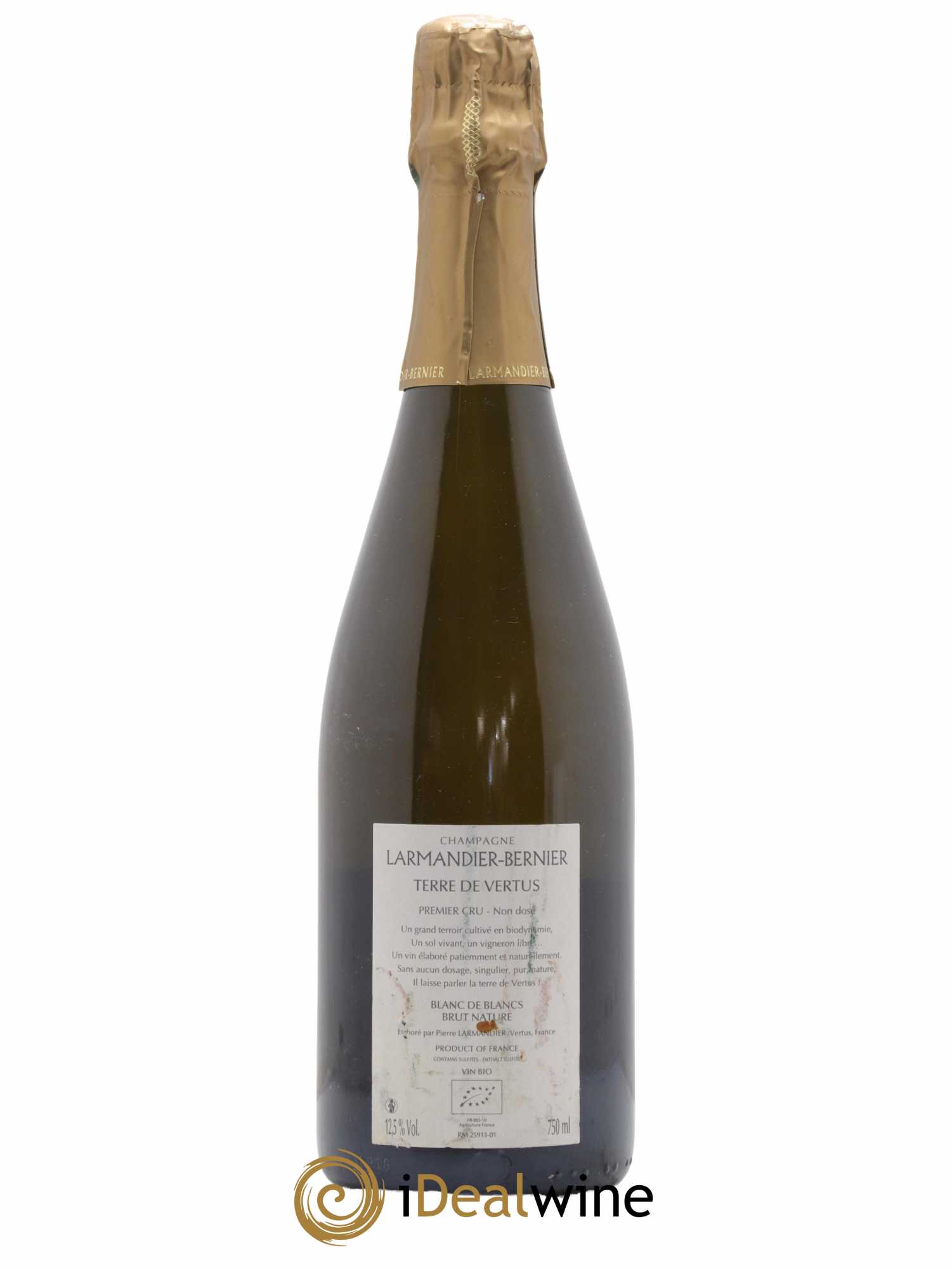 Terre de Vertus 1er Cru Non dosé Larmandier-Bernier 2013 - Lot de 1 bouteille - 1