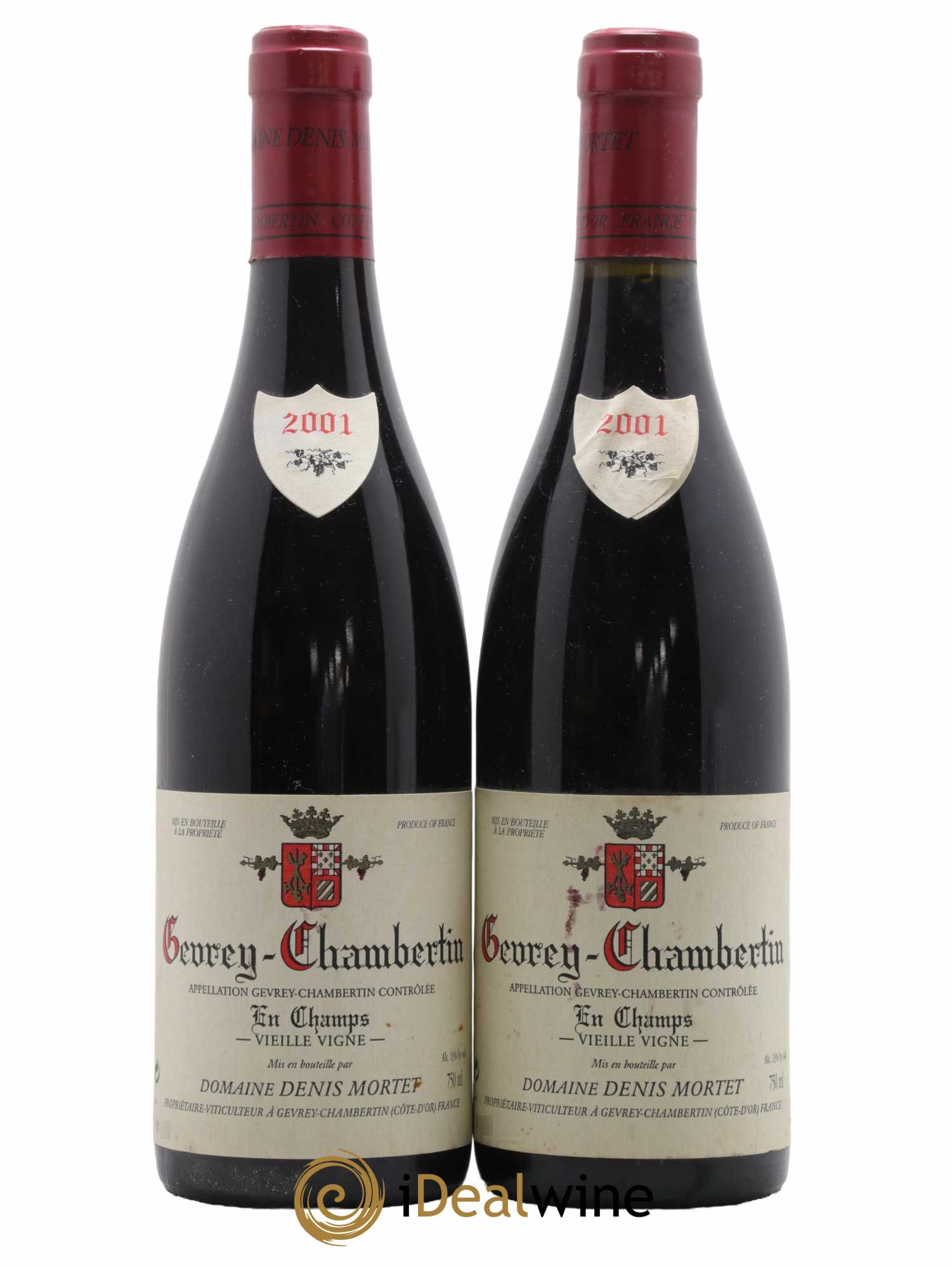 Gevrey-Chambertin En Champs Vieille Vigne Denis Mortet (Domaine) 2001 - Lot de 2 bouteilles - 0