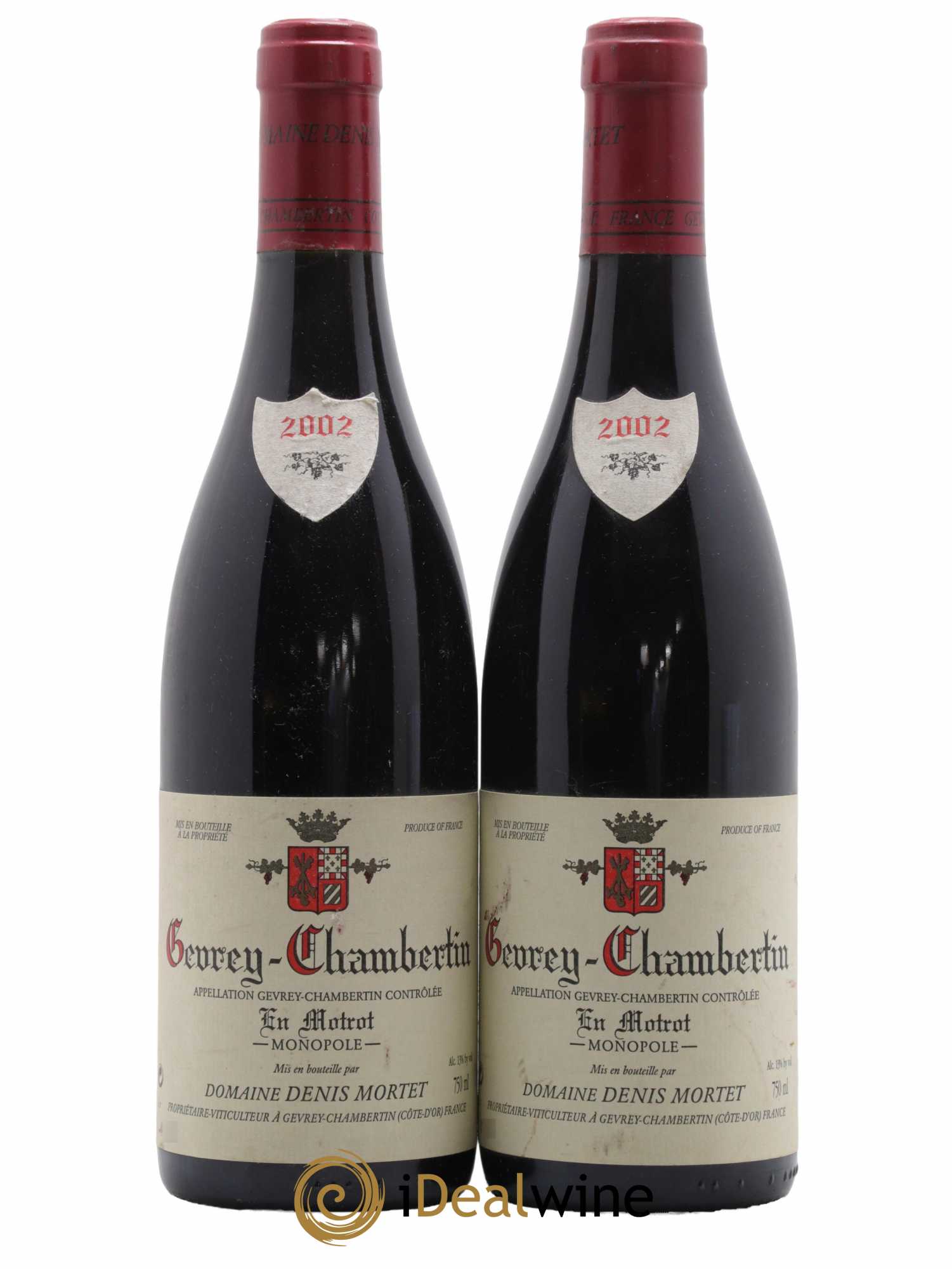 Gevrey-Chambertin En Motrot Denis Mortet (Domaine) 2002 - Lot de 2 bouteilles - 0