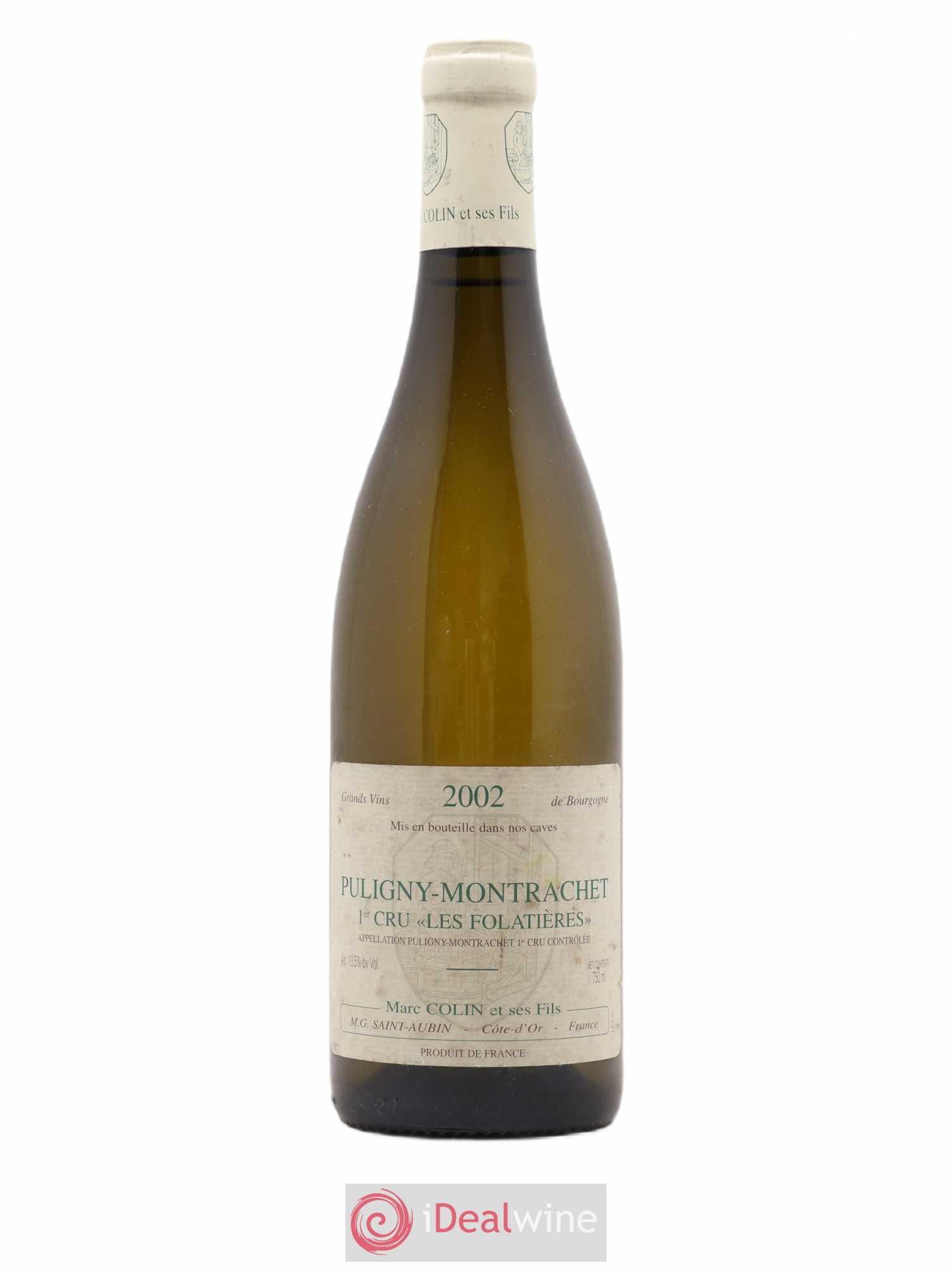 Puligny-Montrachet 1er Cru Les Folatieres Domaine Marc Colin 2002 - Posten von 1 Flasche - 0