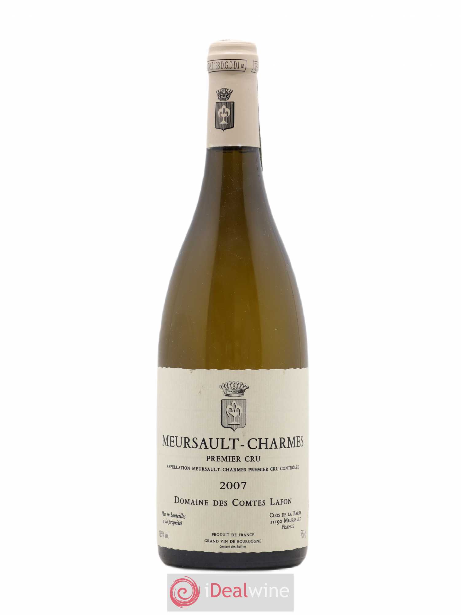 Meursault 1er Cru Charmes Comtes Lafon (Domaine des) 2007 - Lot de 1 bouteille - 0